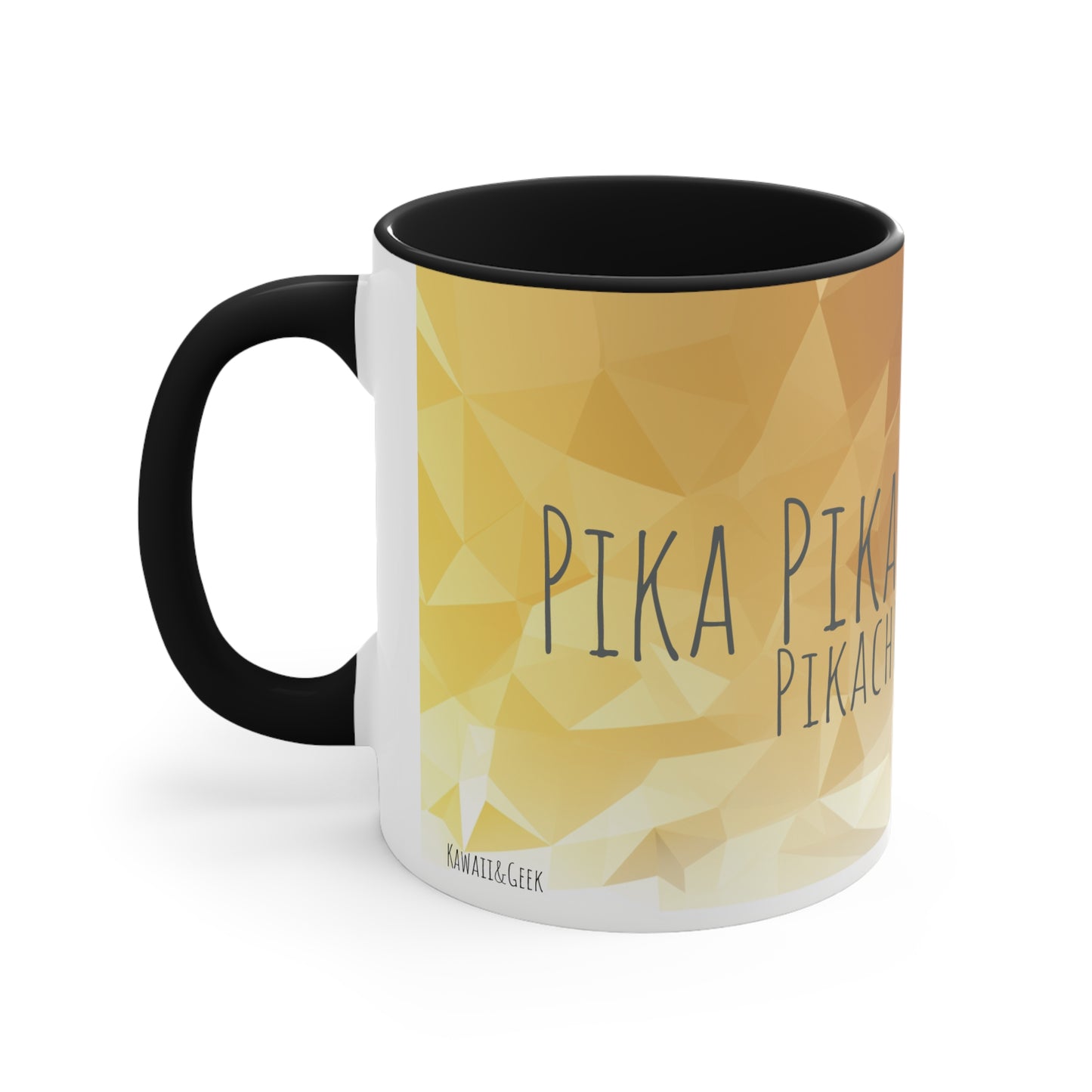Pikachu Geometric Bicolor Mug - Unleash the Power of 'Pika Pika!'"