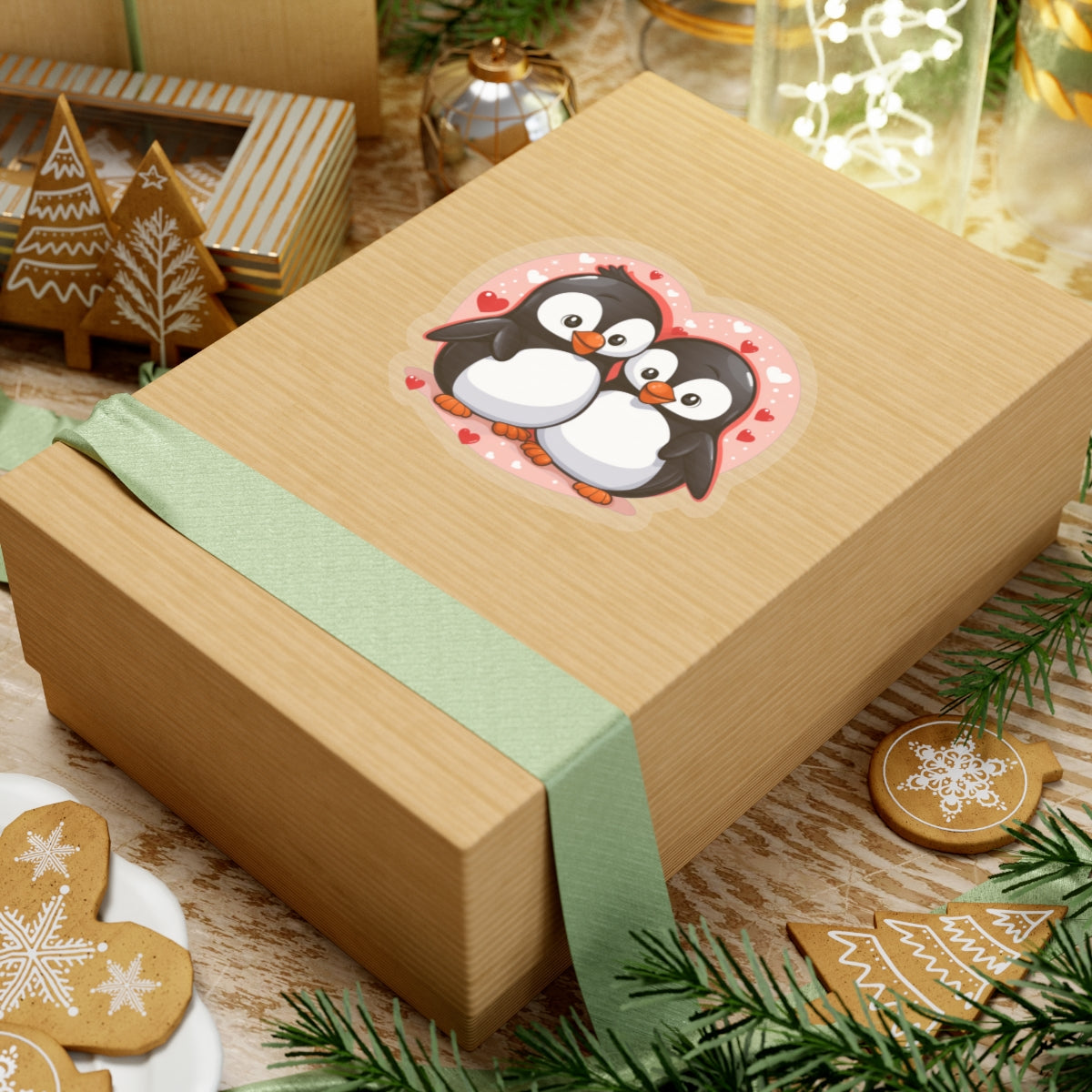 Cute Penguin Couple Love Sticker - Valentine's Day