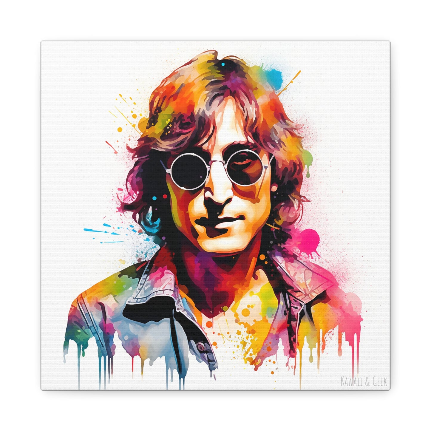 John Lennon Watercolor Art: Cotton Canvas Tribute