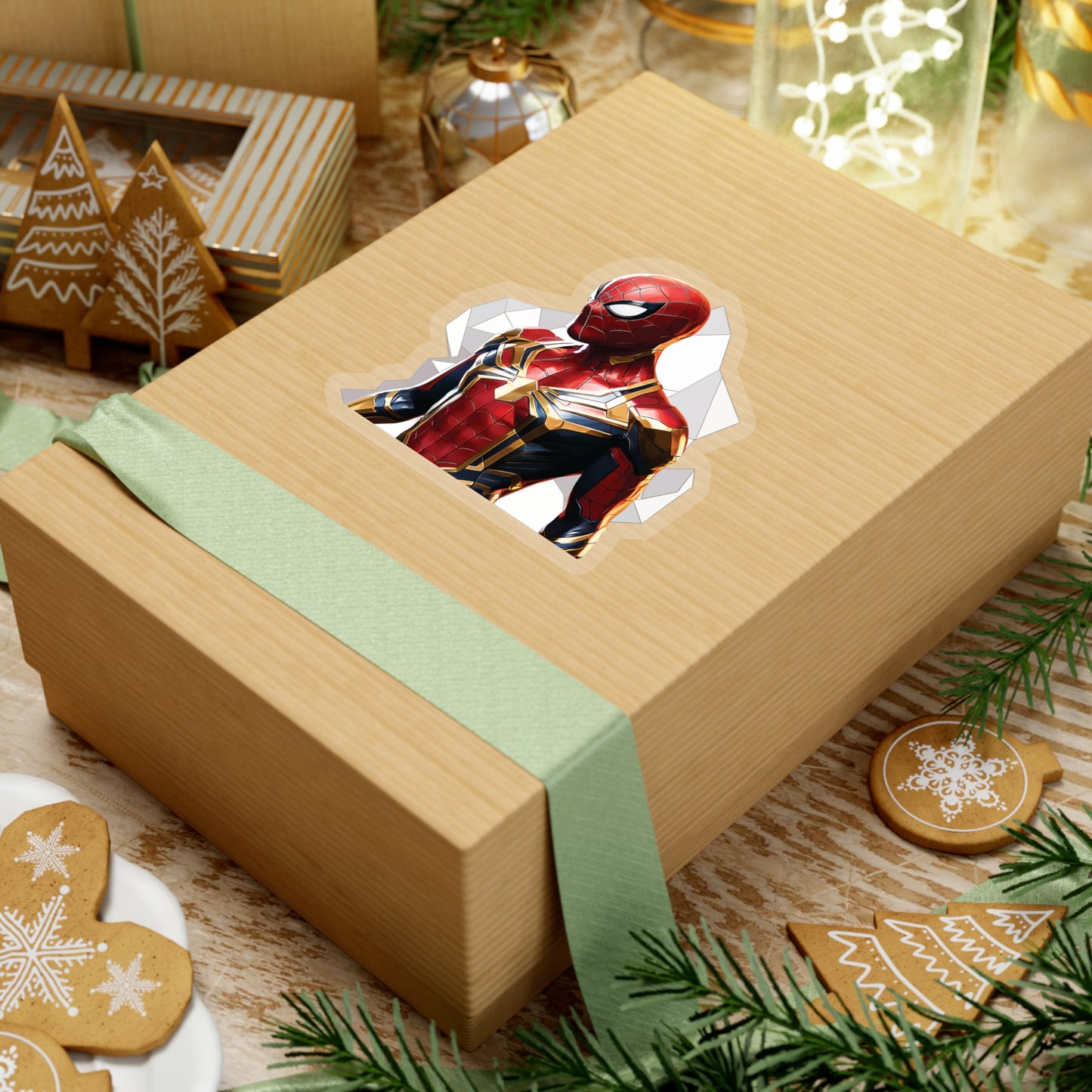 Spider Man Sticker in Iron Spider armor - Superhero Styling with a Modern Twist