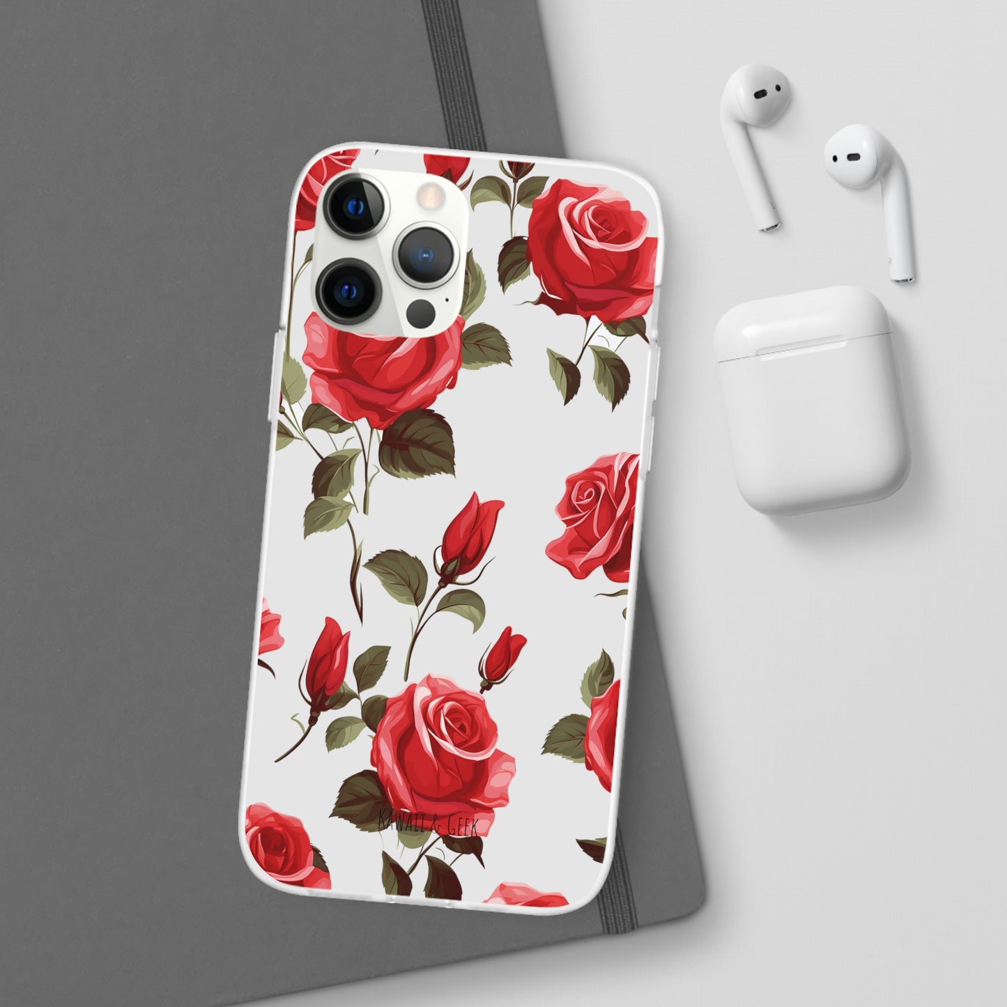 Delicate Rose Flexi Transparent Phone Case