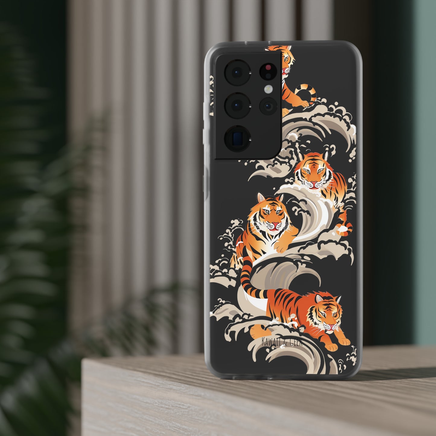 Elegant Chinese Ink Tiger Flexi Phone Case