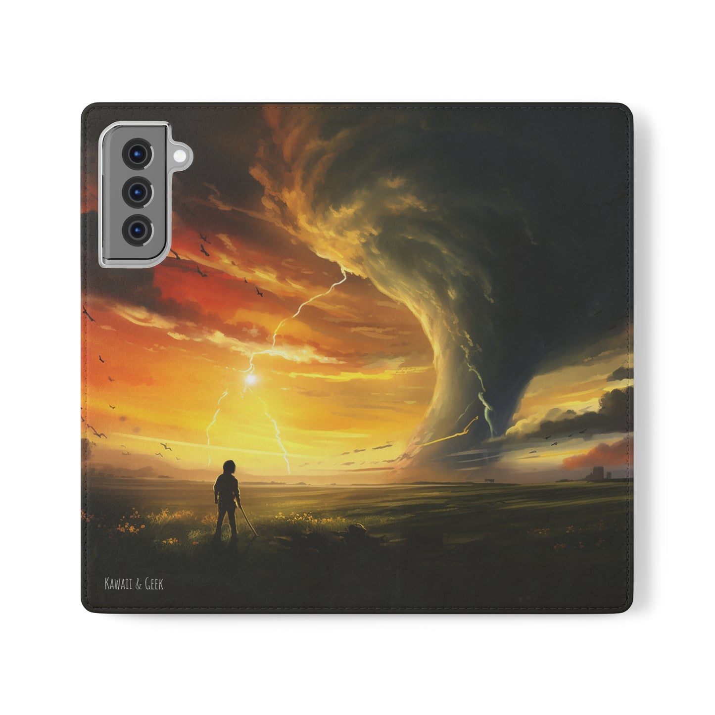 Apocalyptic Tornado Kids Flip Phone Case