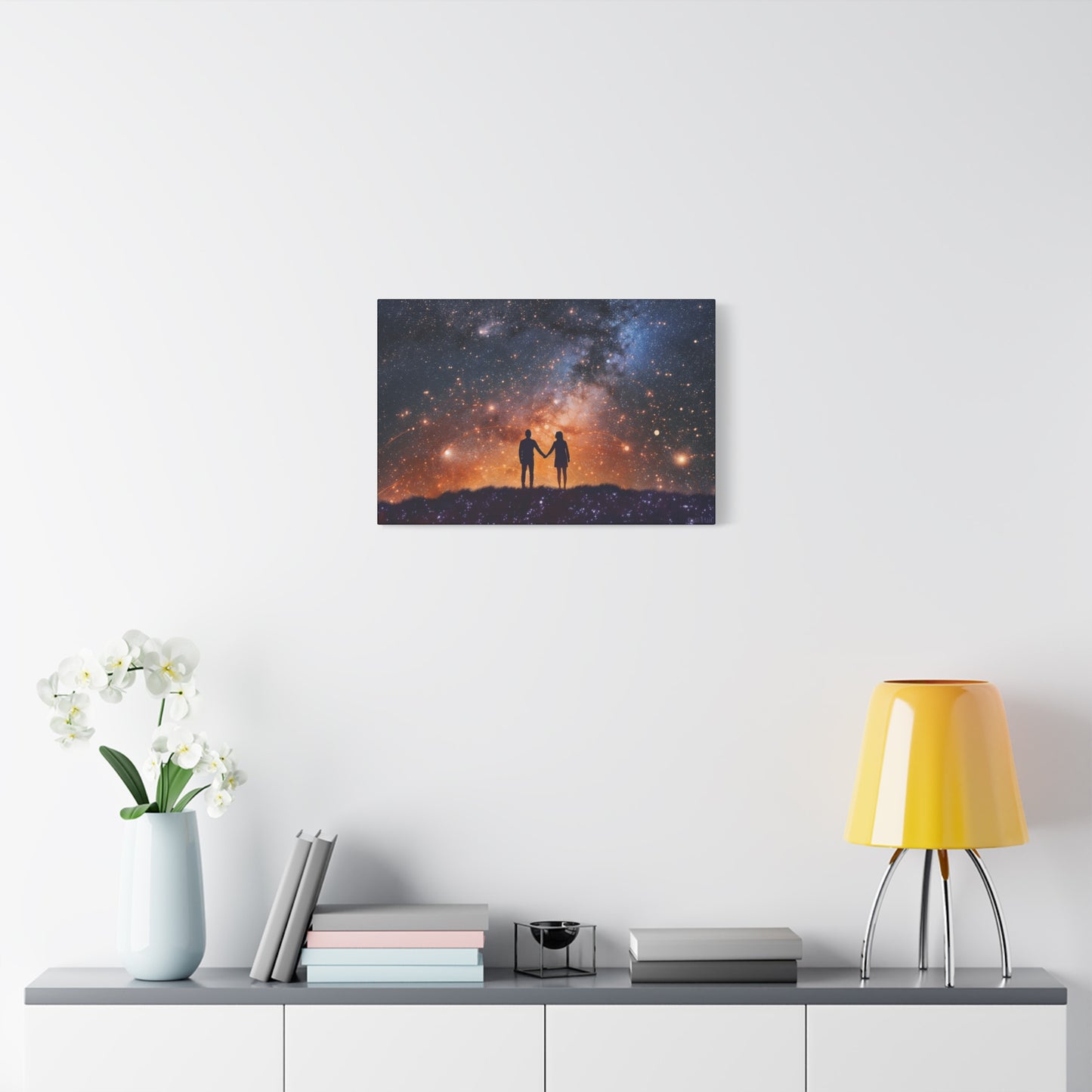 Lovers Night Sky Canvas - Capture the Magic of Love Beneath a Starlit Sky