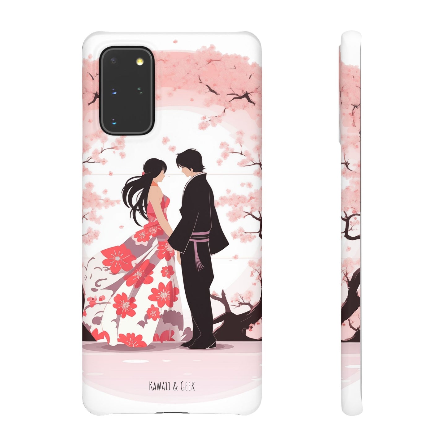 Japanese Blossom Love Premium Phone Case - Valentine's Cherry Tree Design