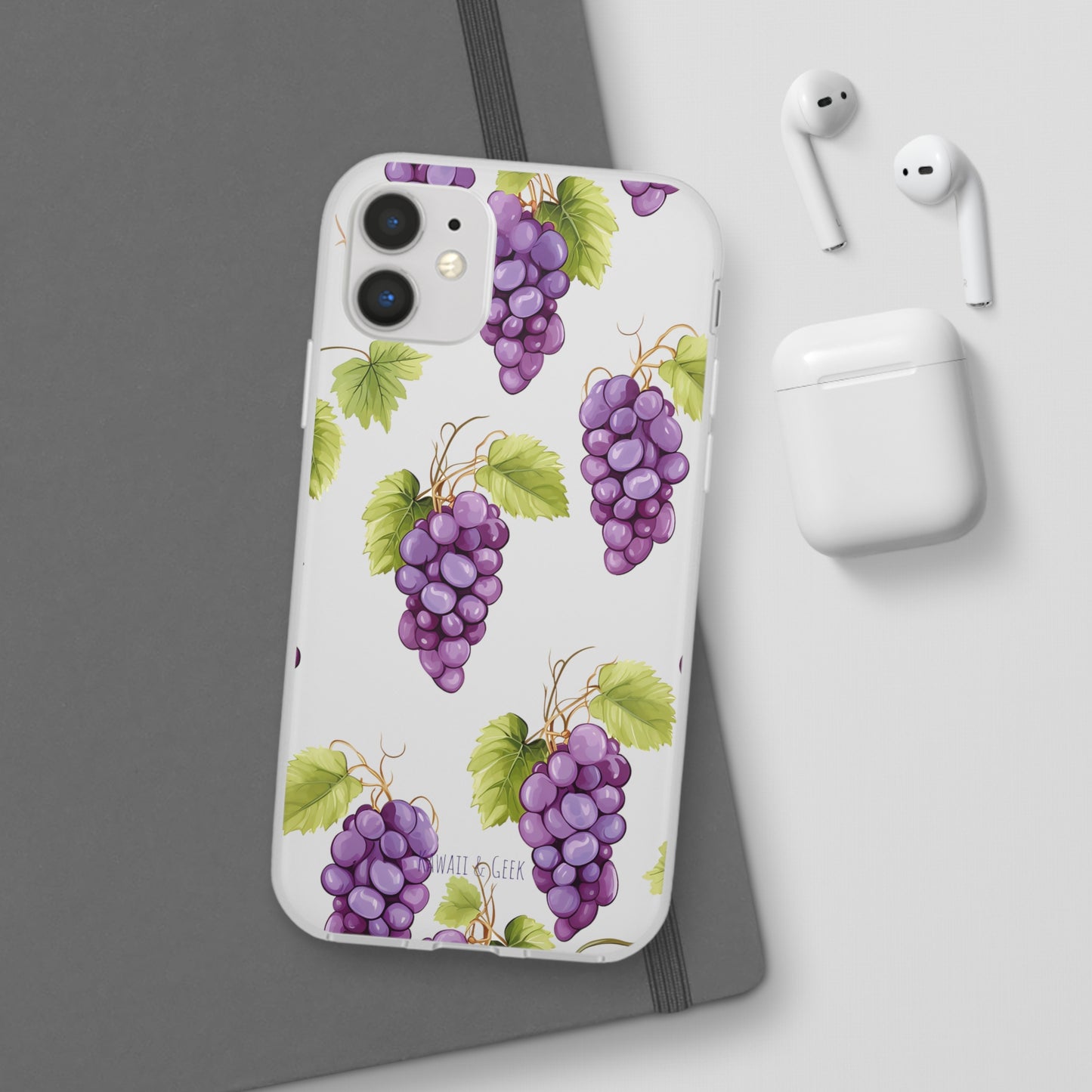Flexi Grape Delight: Transparent Phone Case