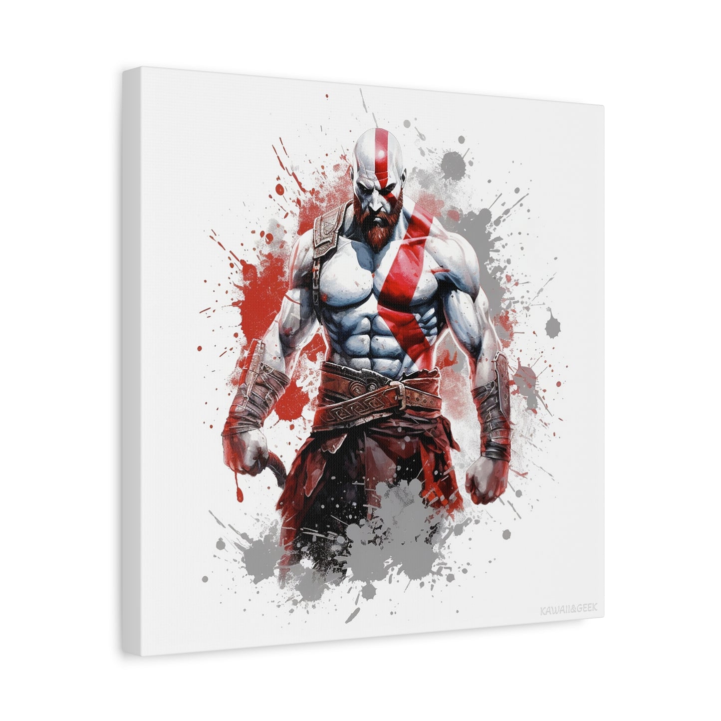Kratos Canvas - Showcase the Fierce Warrior in Artistic Splendor - God of War