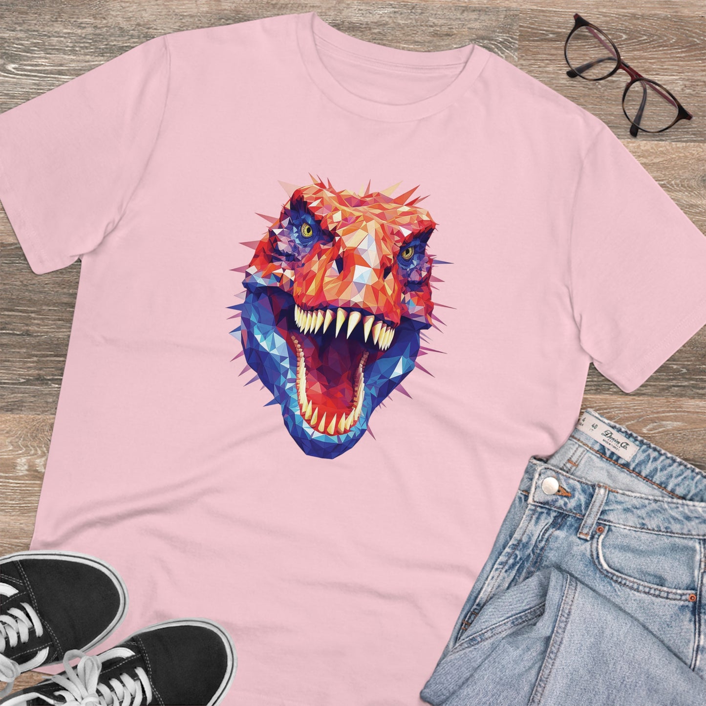 T-Rex Polygonal T-Shirt - Unleash Prehistoric Style