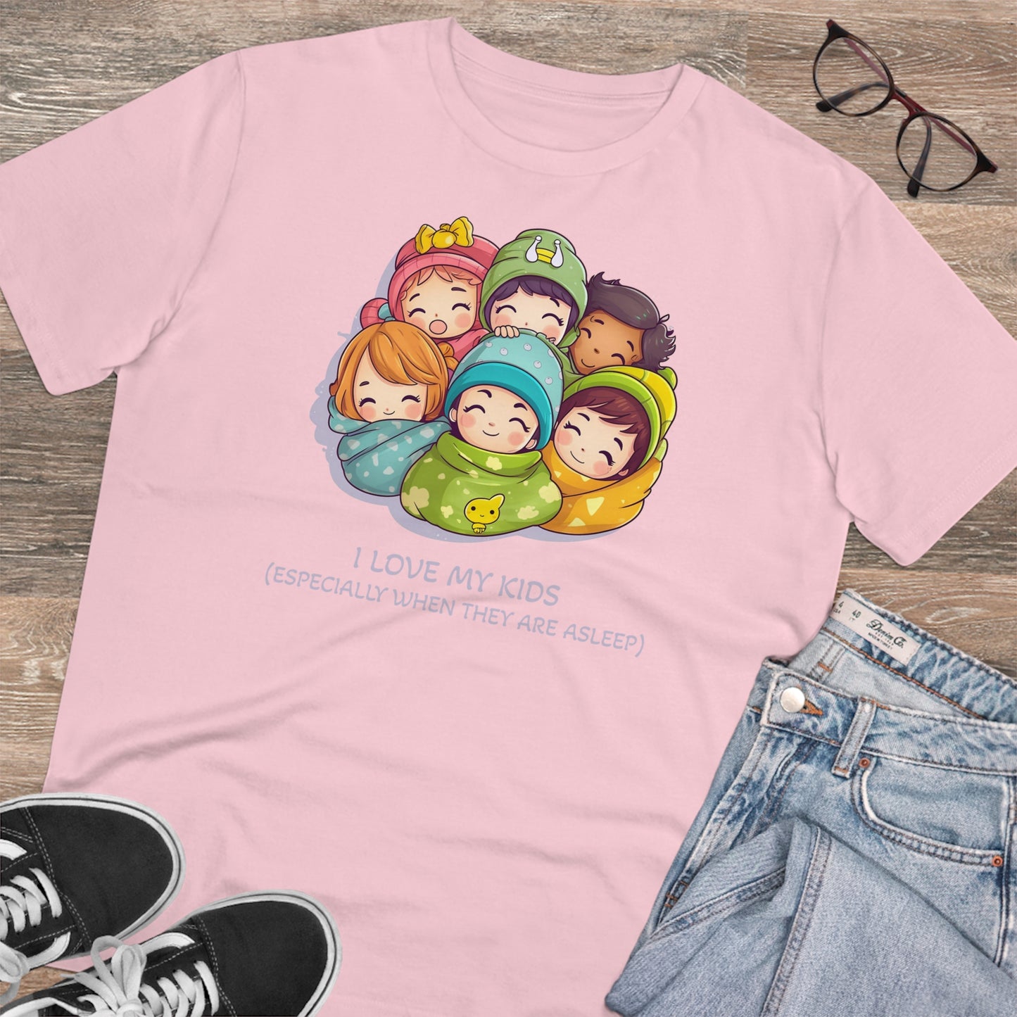 I Love My Kids, Especially When They Are Asleep - Unisex Eco-Friendly T-Shirt - Father's and Mother's Day special