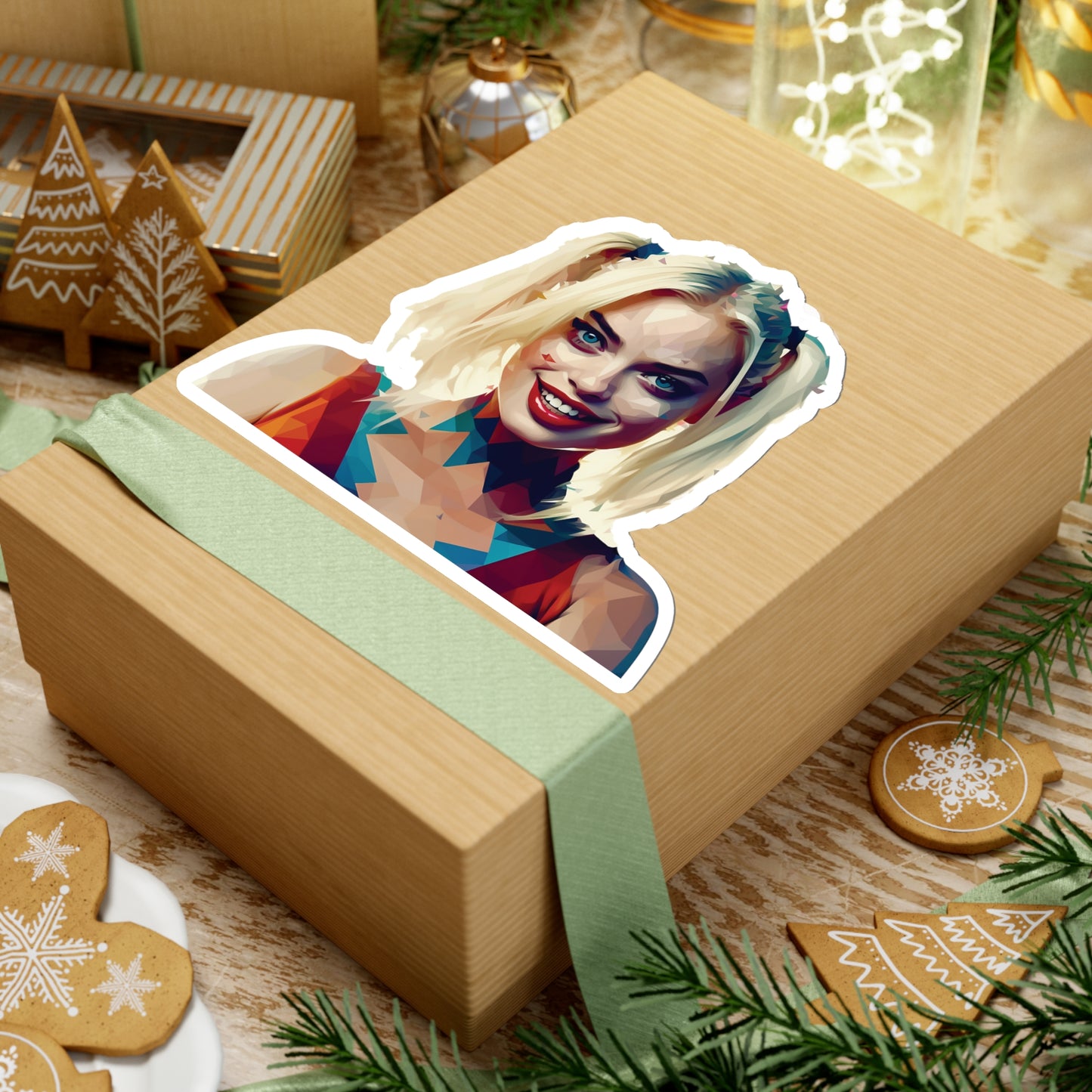 Margot Robbie Harley Quinn Sticker - A Faceted Tribute to the Queen of Chaos
