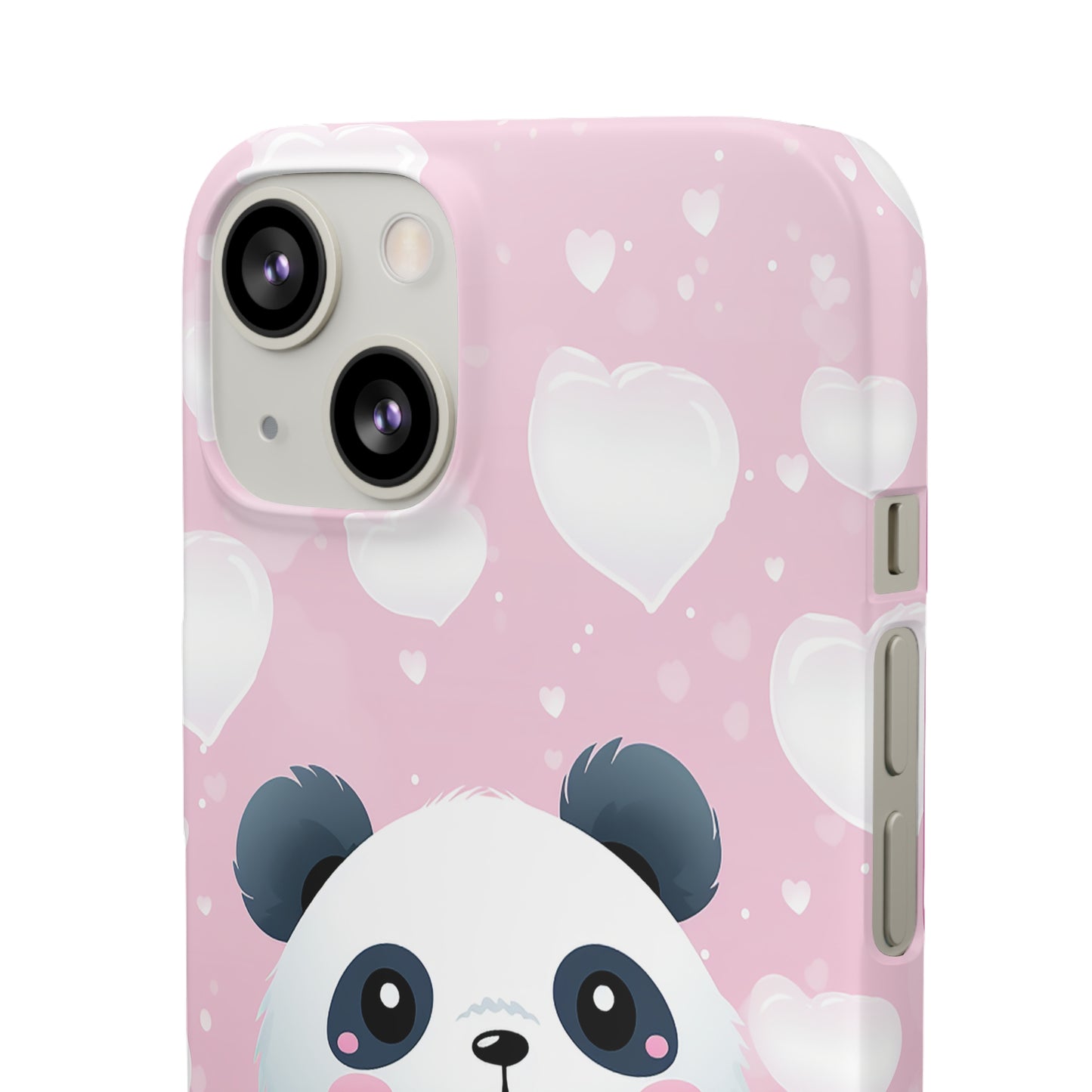 Cute Panda & Hearts Premium Phone Case