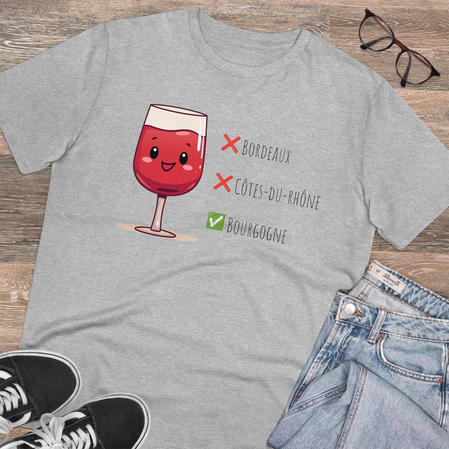 Eco-Friendly 'Bourgogne Wine Wins' T-Shirt - Wine Region Vote, Unisex"