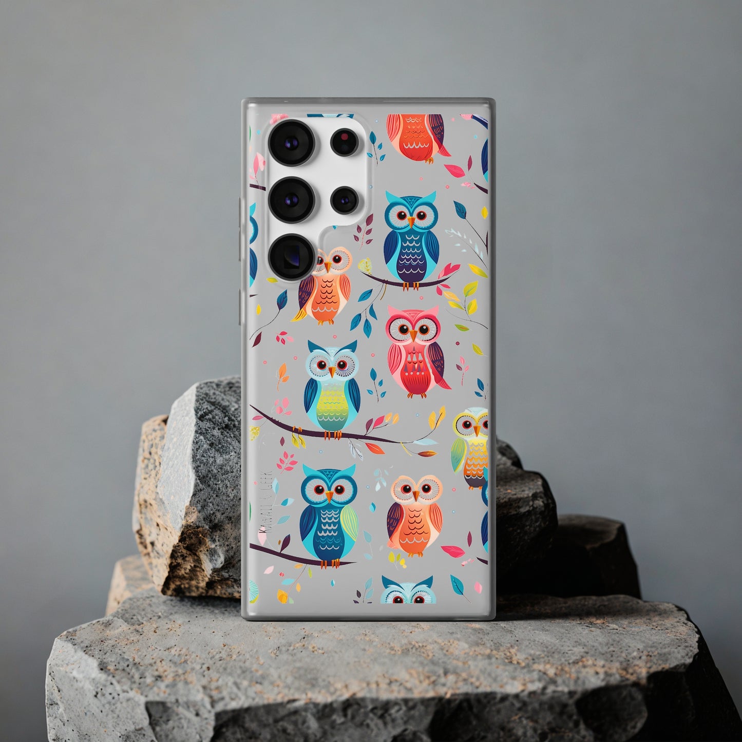 Whimsical Owl Flexi and Transparent Phone Case