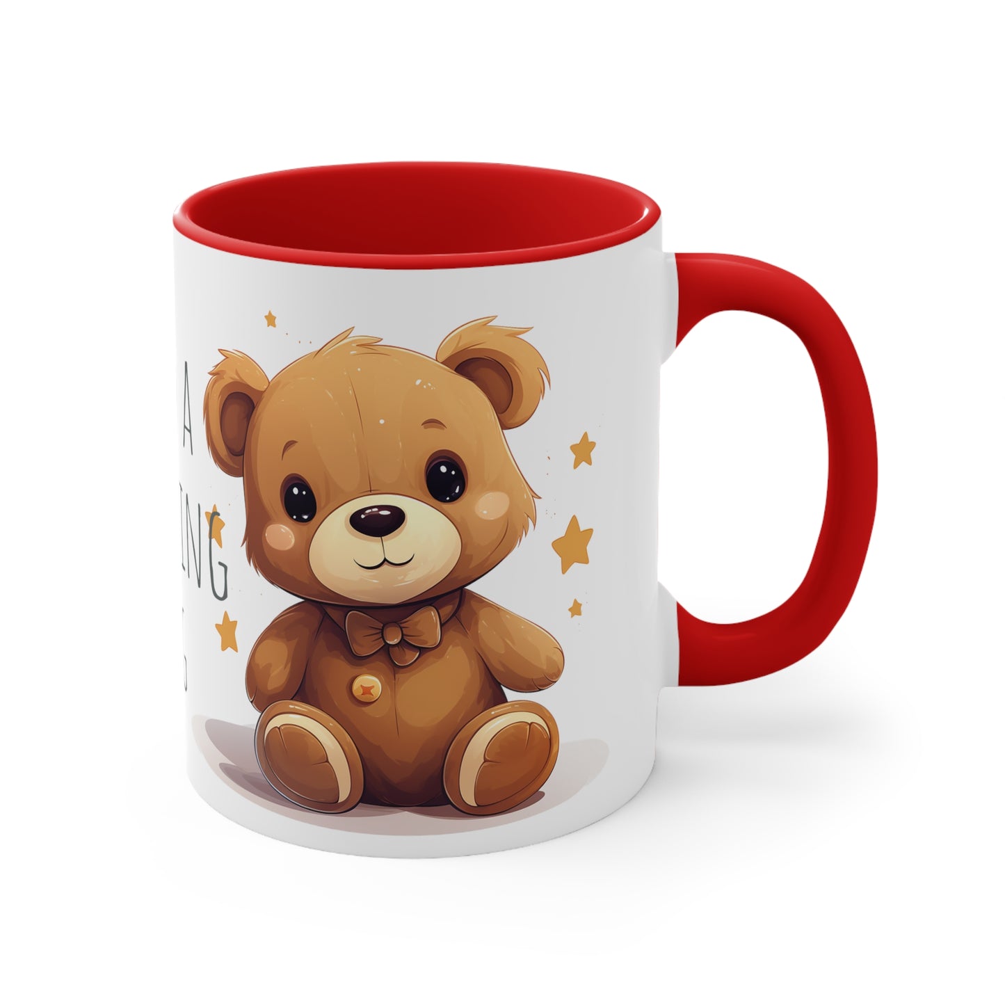 11oz Bi-Color Mug: "Morning Hug" Teddy Duo