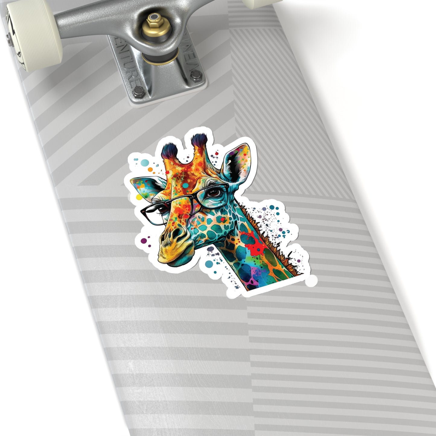 Giraffe Sticker - Add Some Pop-Art and Watercolor Style to Your Tech