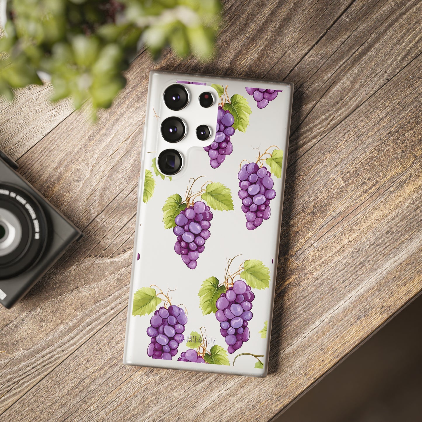 Flexi Grape Delight: Transparent Phone Case