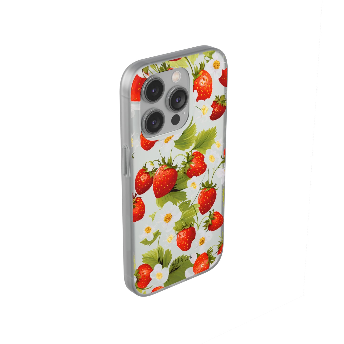 Strawberries & Florals Flexi and Transparent Phone Case