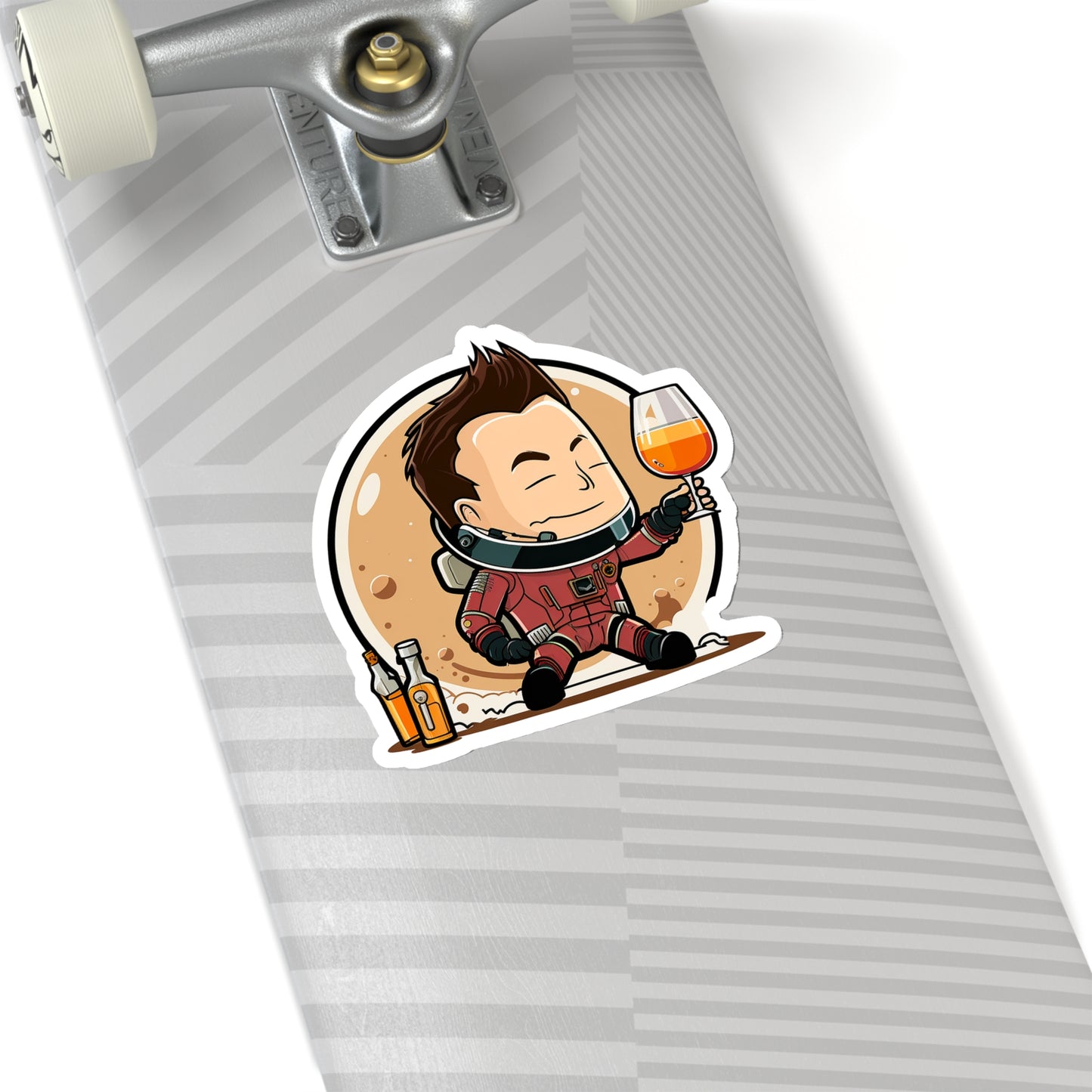 Elon Musk on Mars Sticker - Add Some Humor and Space to Your Tech
