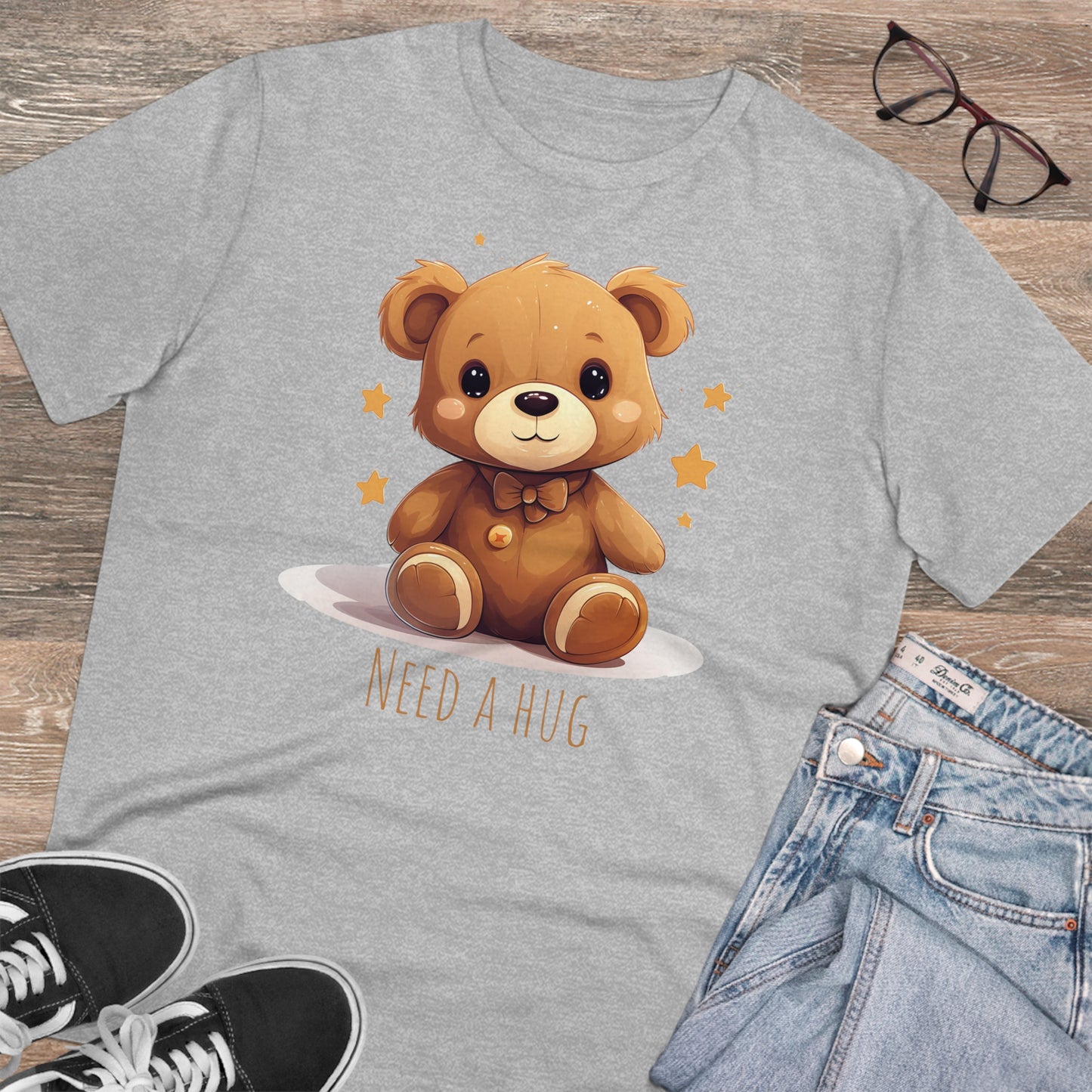 Eco-Friendly "Need a Hug" Teddy Bear Tee