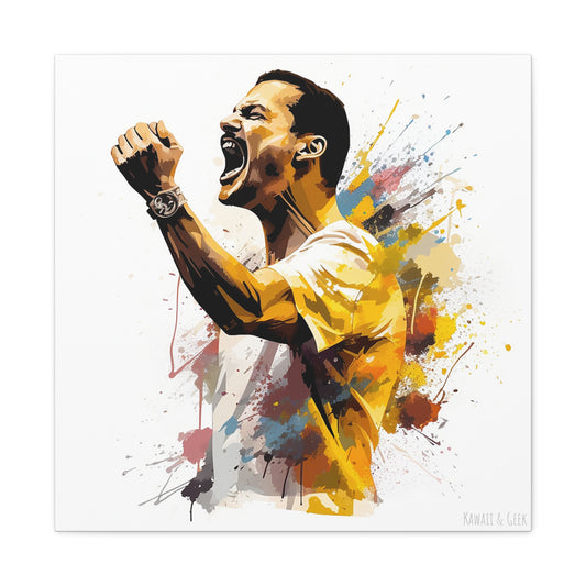 Freddie Mercury Watercolor Elegance Cotton Canvas