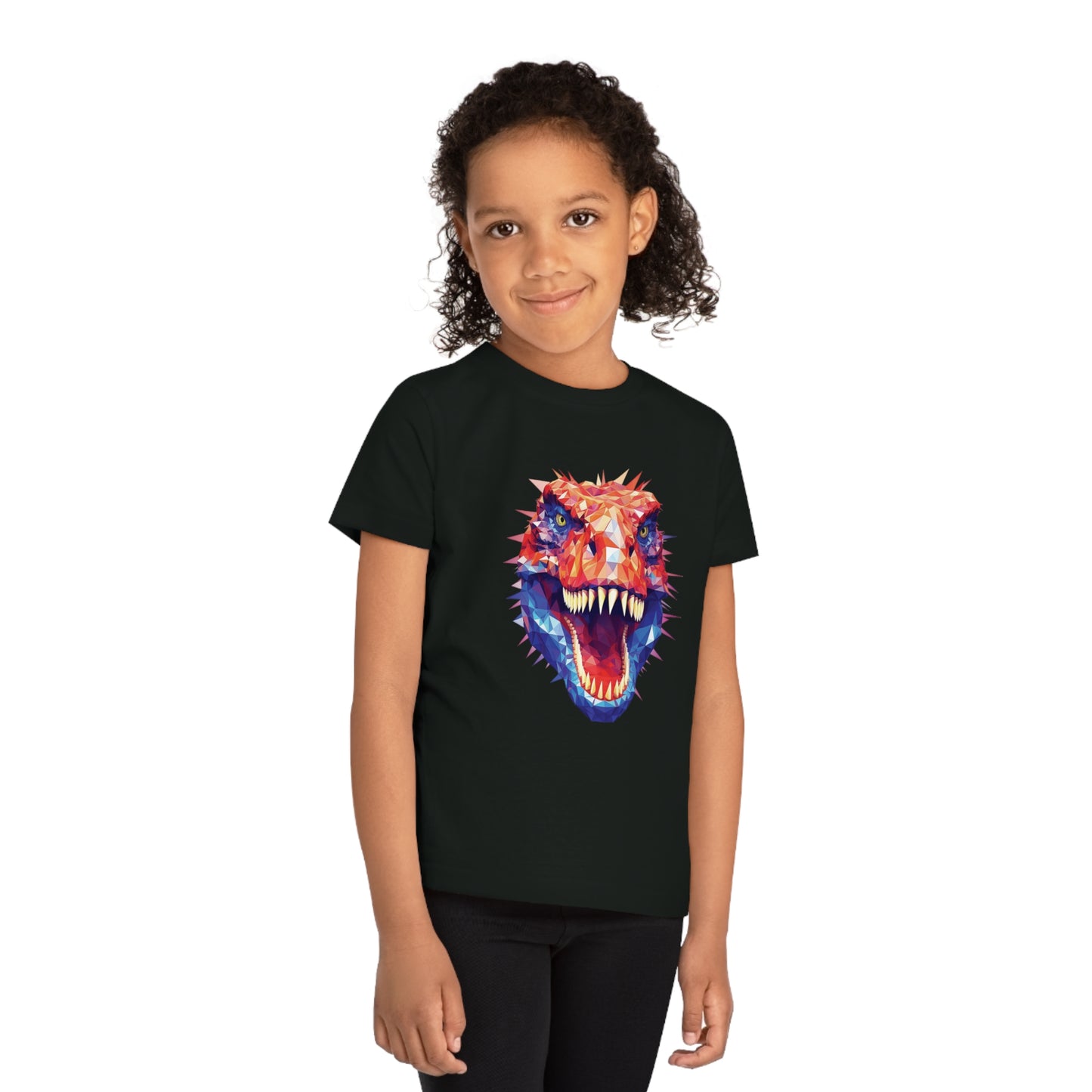 T-Rex Polygonal Kids T-Shirt - Unleash Prehistoric Fun