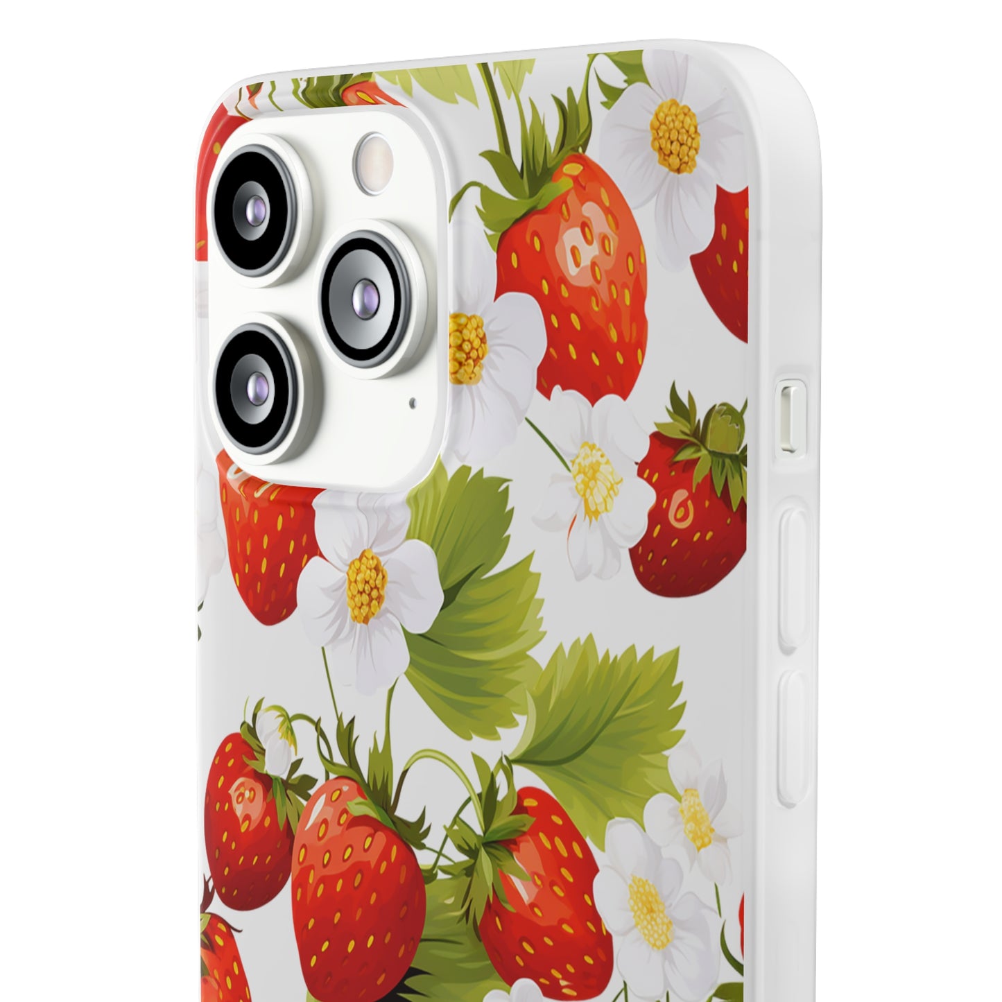 Strawberries & Florals Flexi and Transparent Phone Case