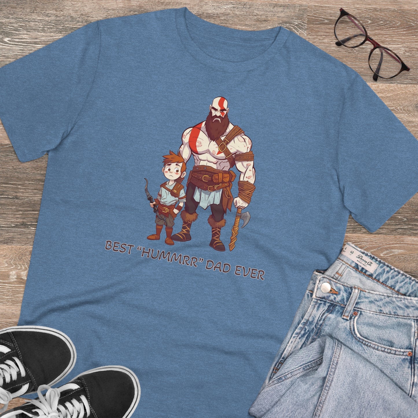 Kratos - God of War T-Shirt - BEST Hummrr Dad Ever - Celebrate Father's Day with Playful Style