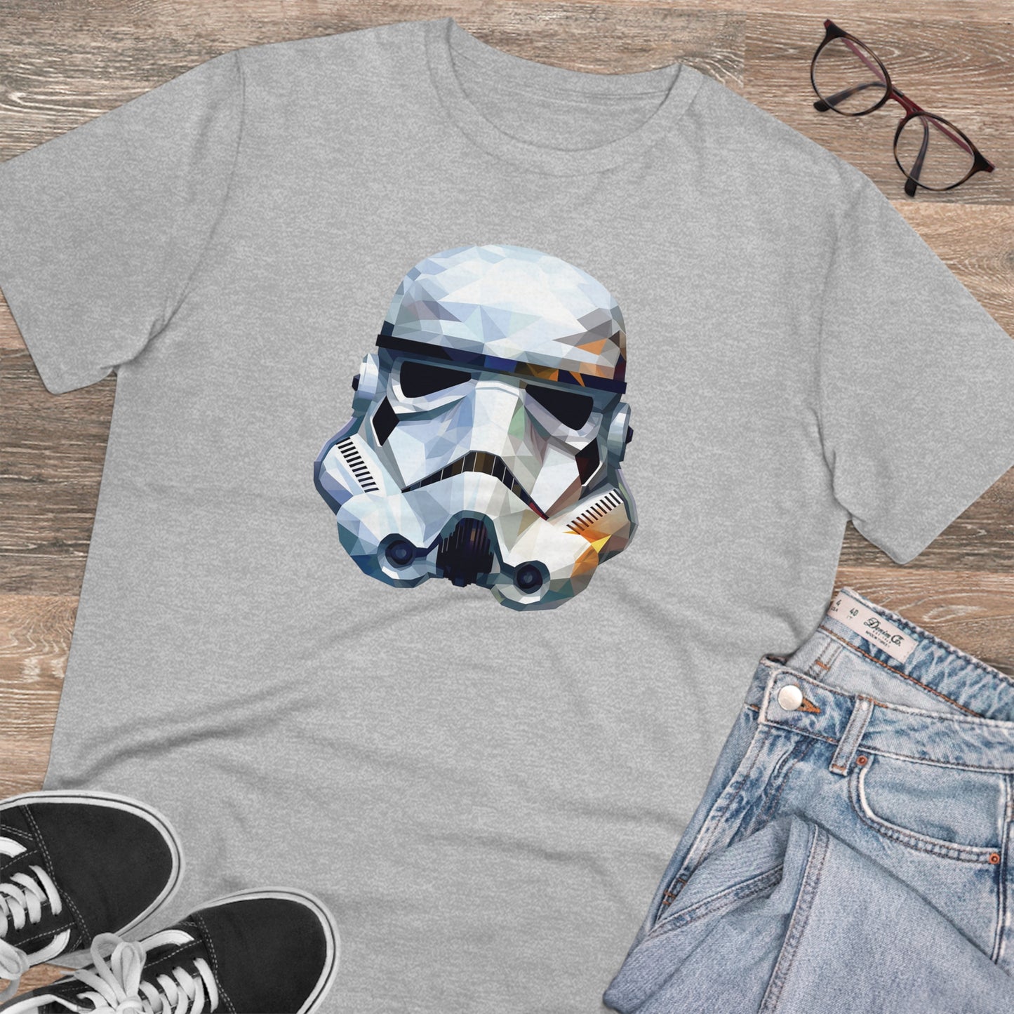Stormtrooper Polygonal T-Shirt - Embrace Galactic Precision - Star Wars