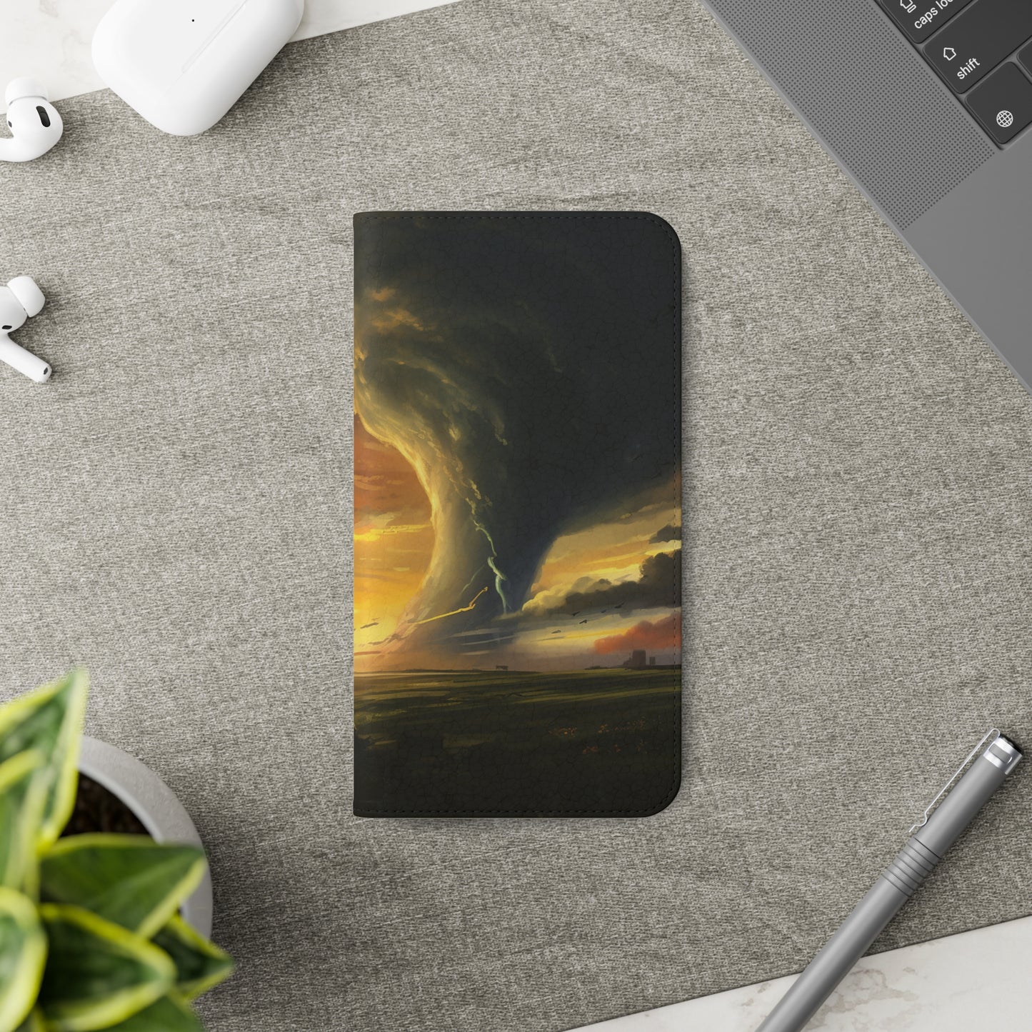 Apocalyptic Tornado Kids Flip Phone Case