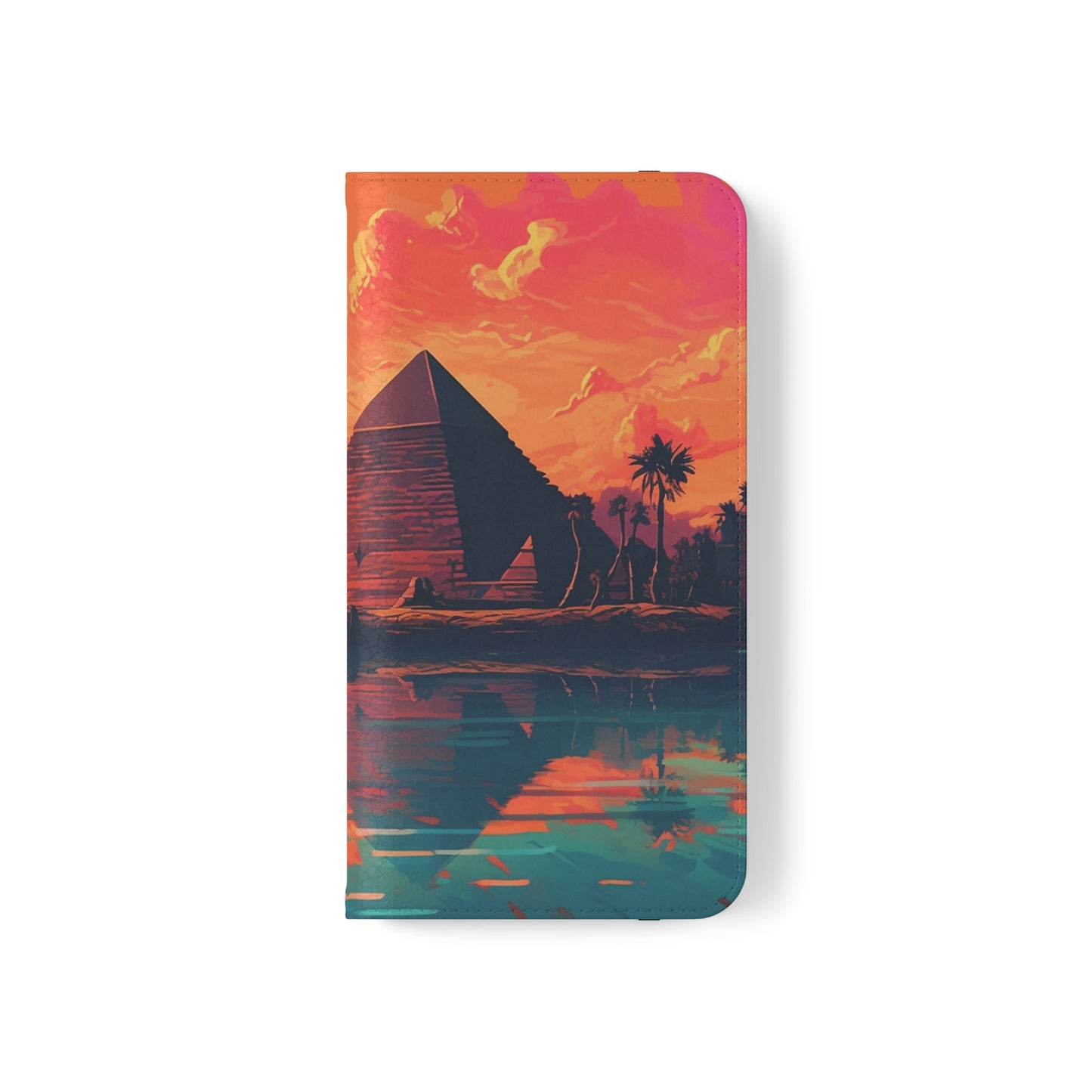 Egyptian Pyramid at Sunset Flip Phone Case - Carry the Mystique of Ancient Egypt with You