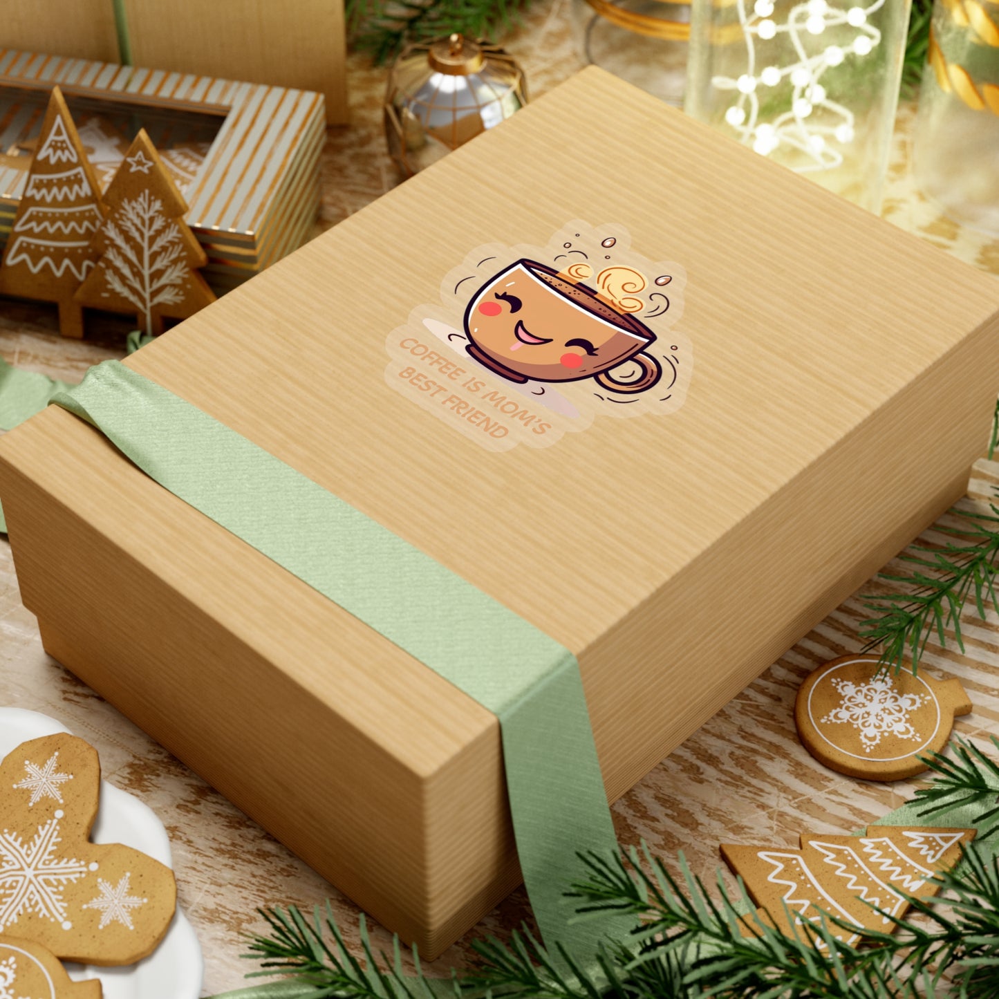 Coffee is Mum's Best Friend Sticker - Celebrate Mother's Day with a Heartwarming Message