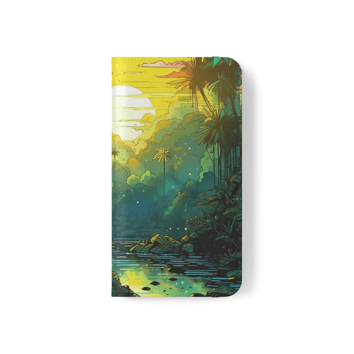 Rainforest at Sunset Flip Phone Case - Capture the Serenity of Nature on Your Device