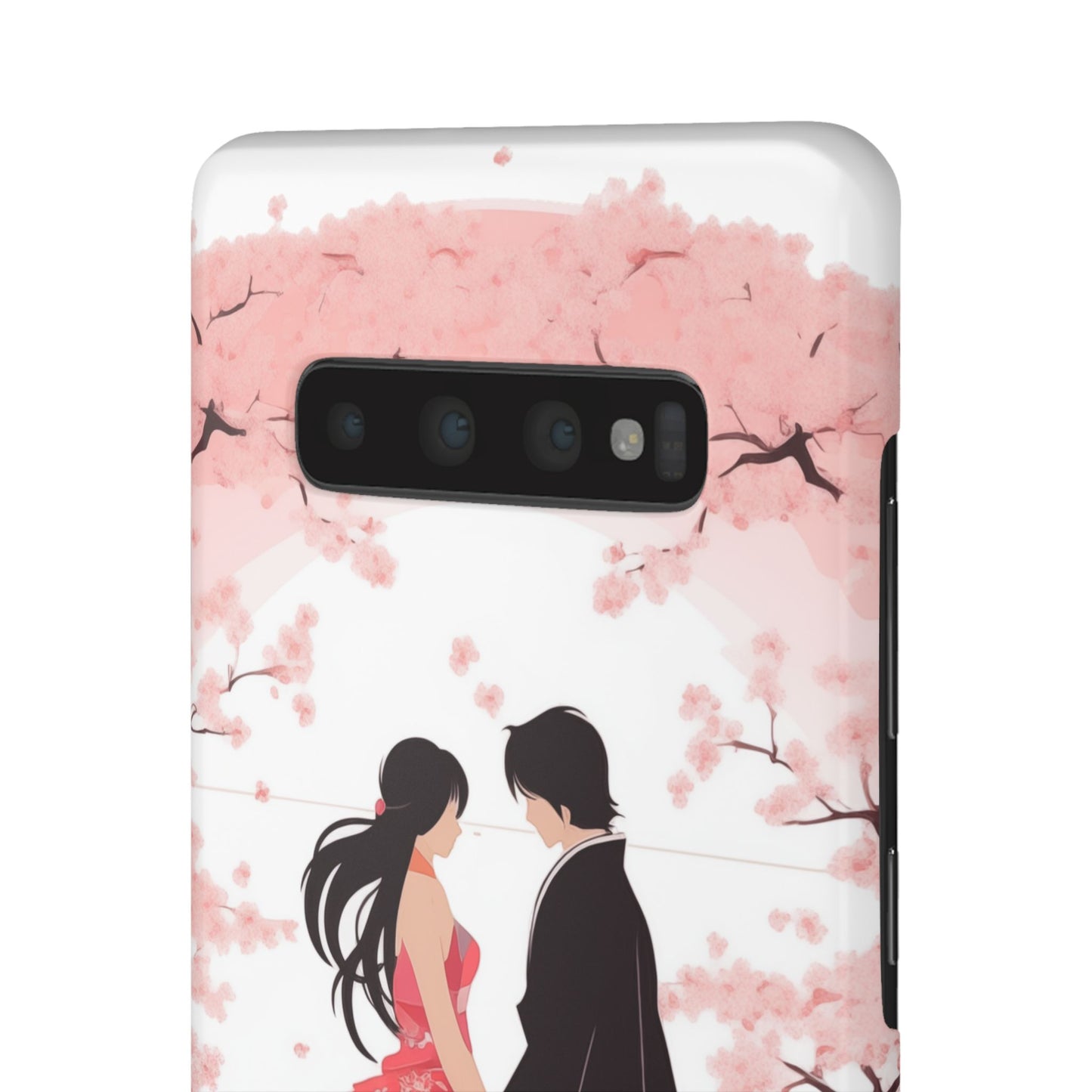Japanese Blossom Love Premium Phone Case - Valentine's Cherry Tree Design