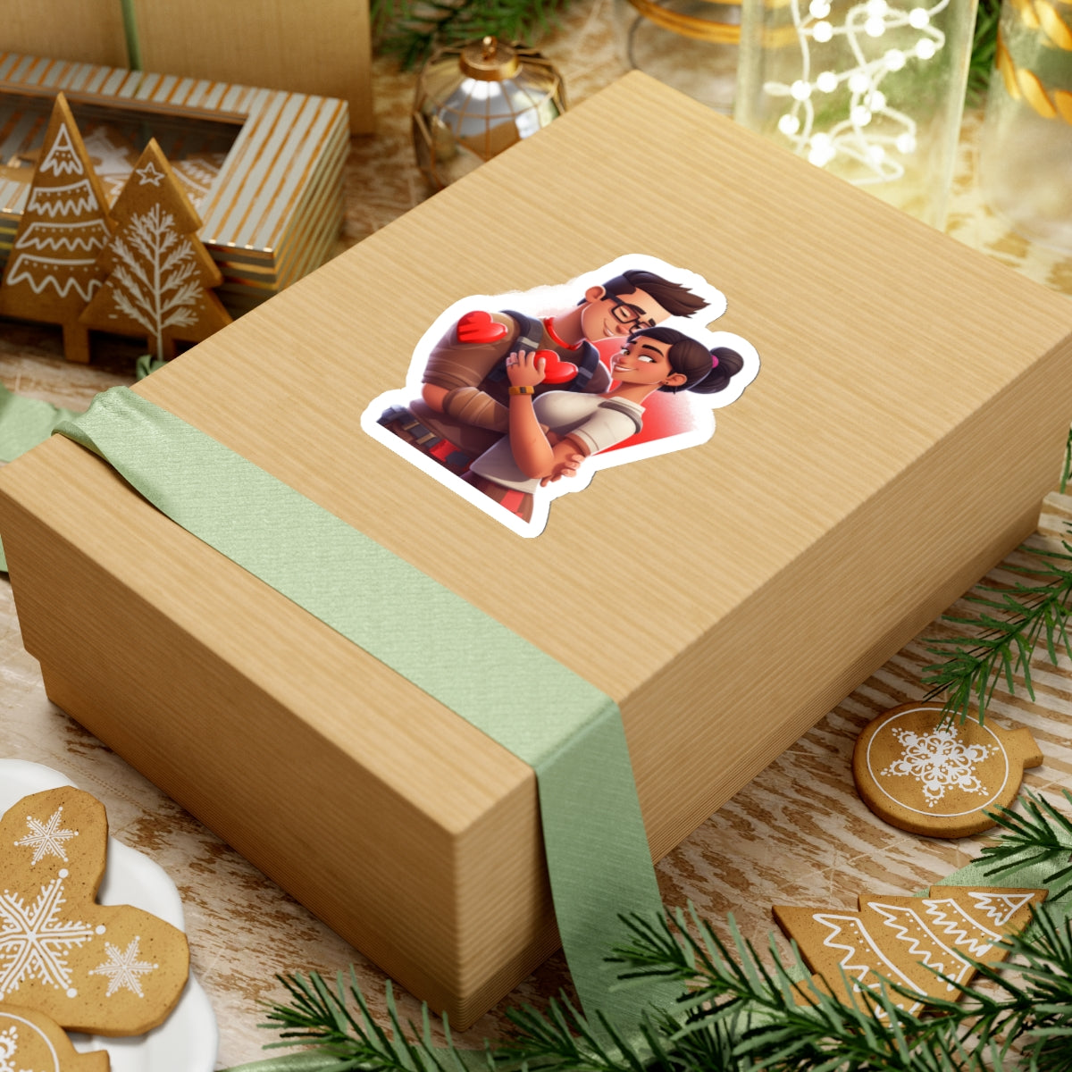 Fortnite-Inspired Couple Sticker - Valentine's Edition