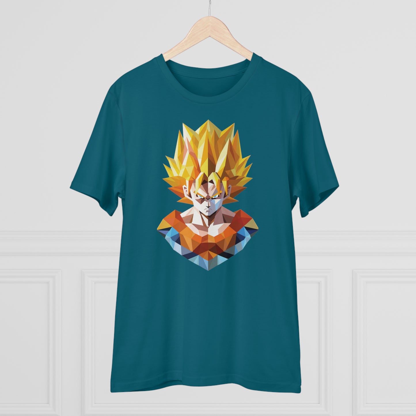 San Goku Super Saiyan Polygonal T-Shirt - Embrace Legendary Power