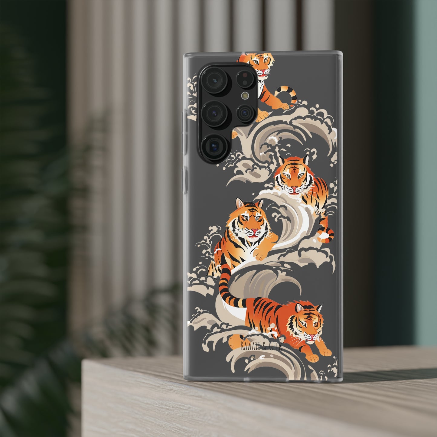 Elegant Chinese Ink Tiger Flexi Phone Case