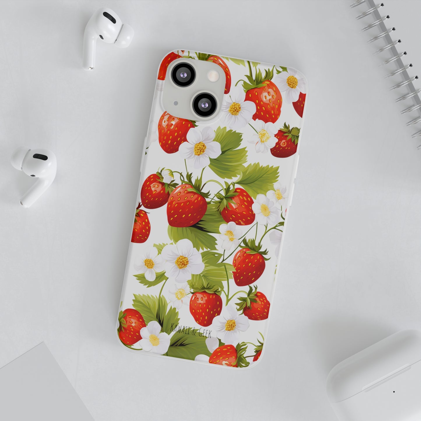 Strawberries & Florals Flexi and Transparent Phone Case