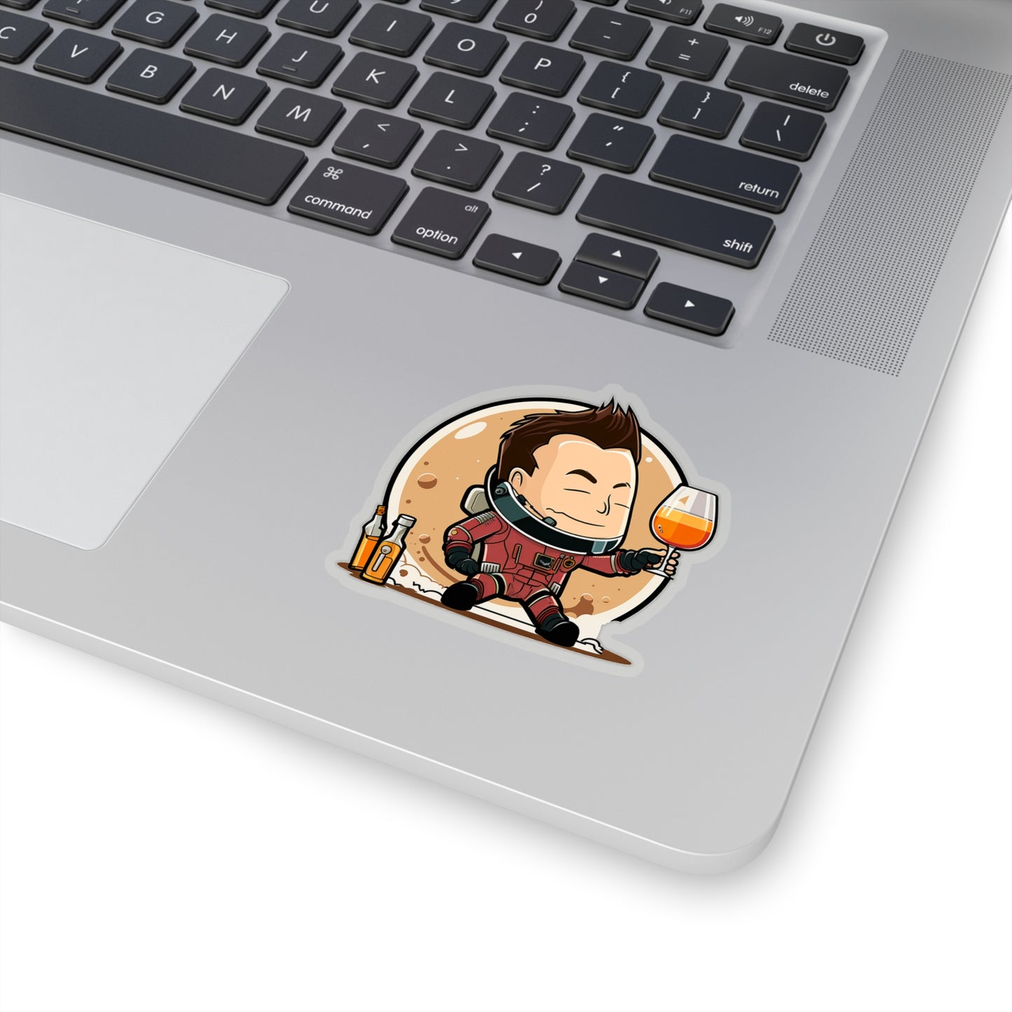 Elon Musk on Mars Sticker - Add Some Humor and Space to Your Tech