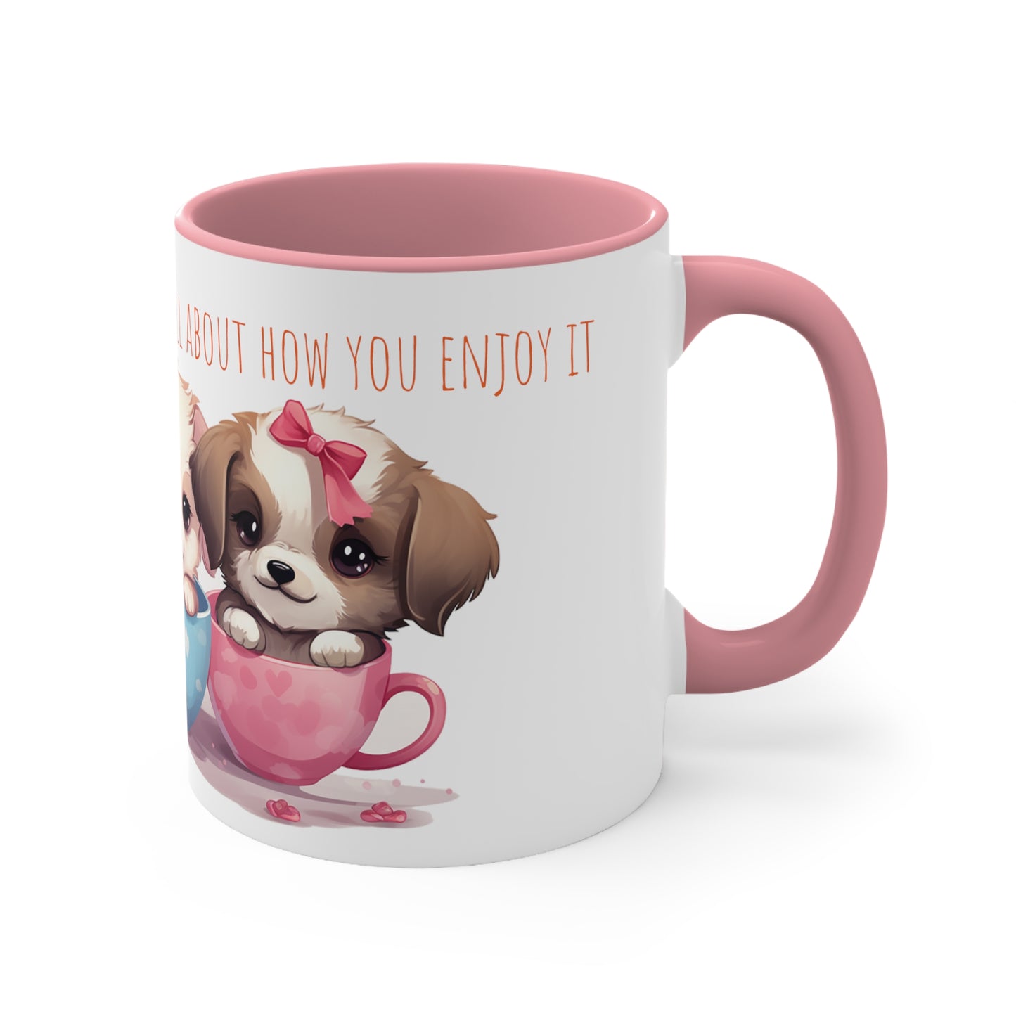 Cute Puppies Tea Mug: "Life is Like a Cup of Tea"