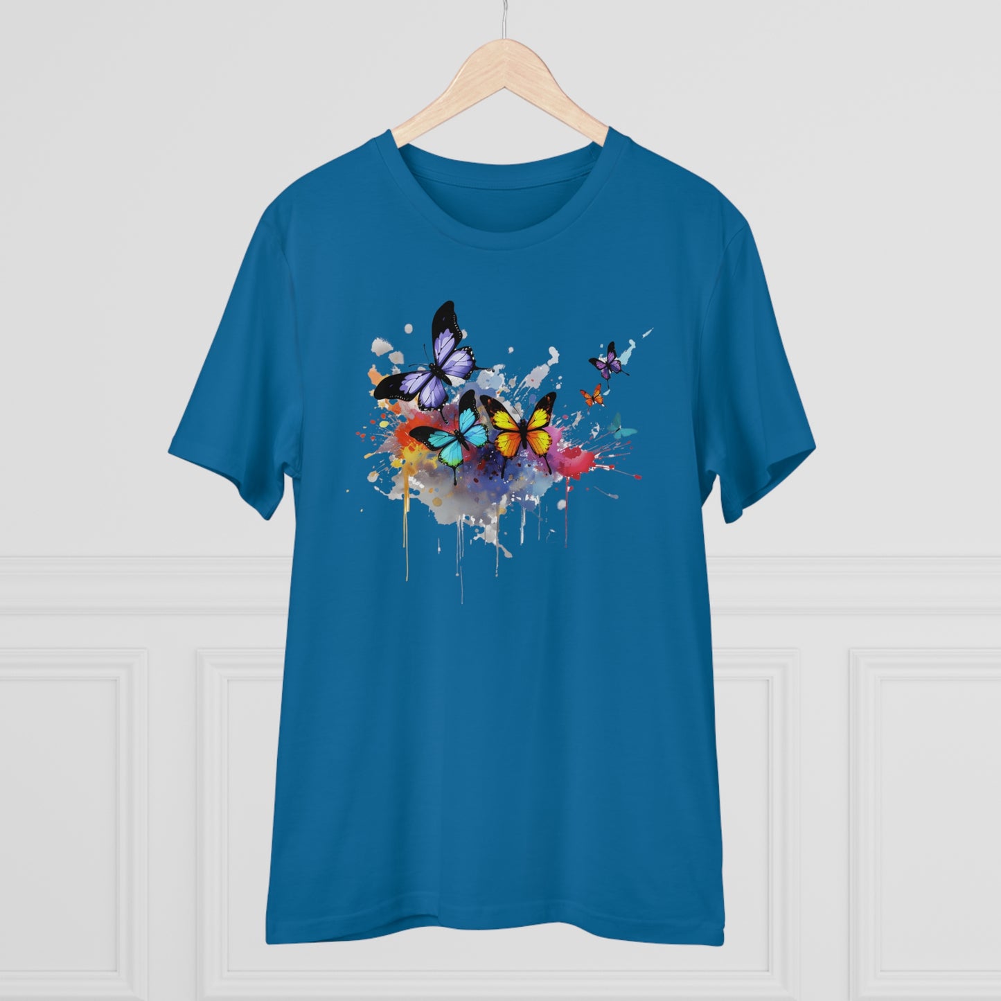 Butterflies Eco-Friendly T-Shirt - Embrace Nature's Vibrant Beauty in Watercolor Style