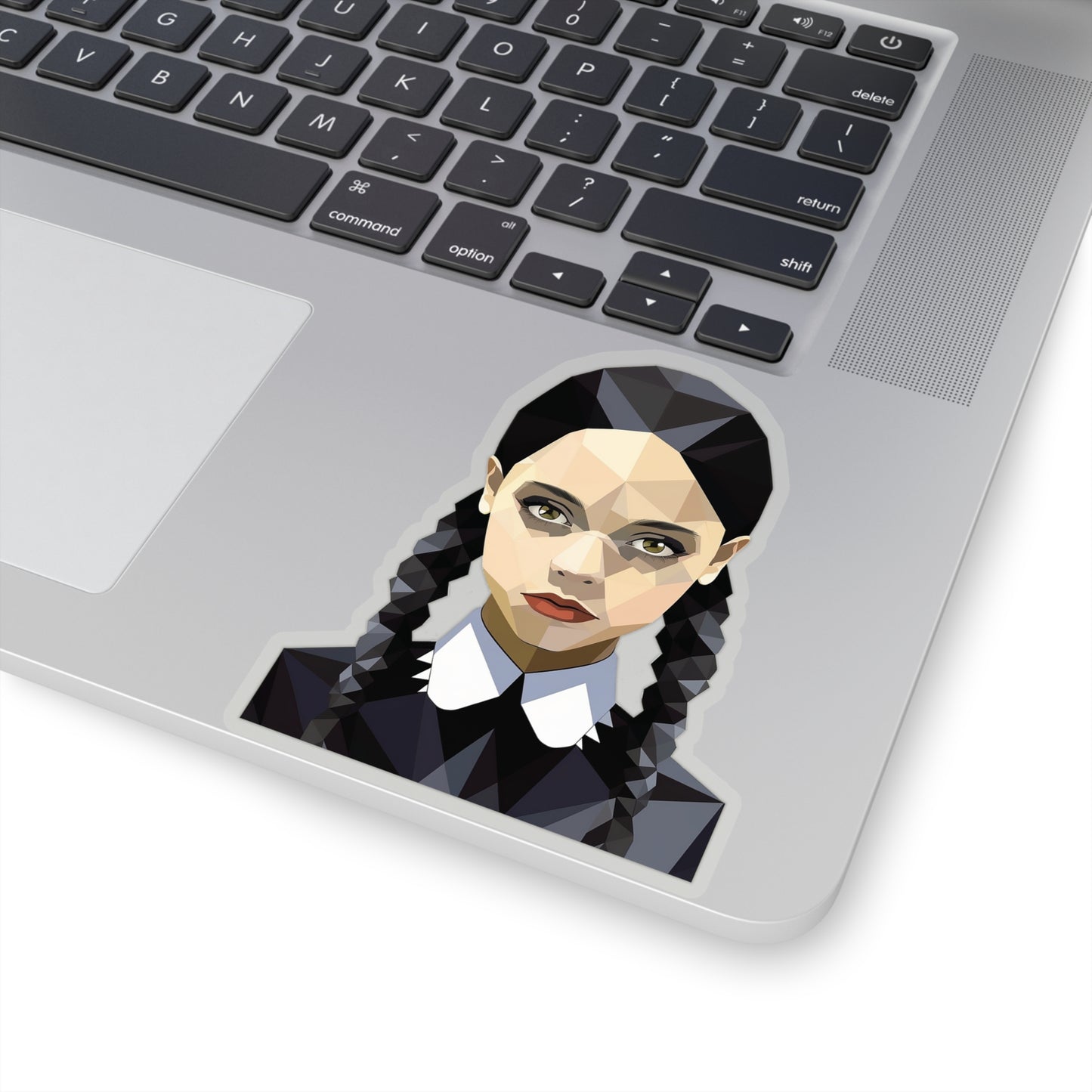 Wednesday Addams Geometric Sticker - Embrace Dark Elegance