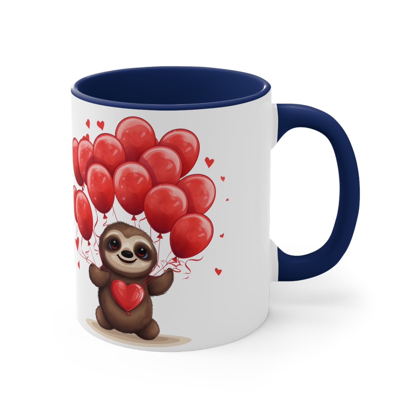 Sloth Love Balloon Mug - 11oz Bicolor 'Slow Love' Cup Valentine's Special