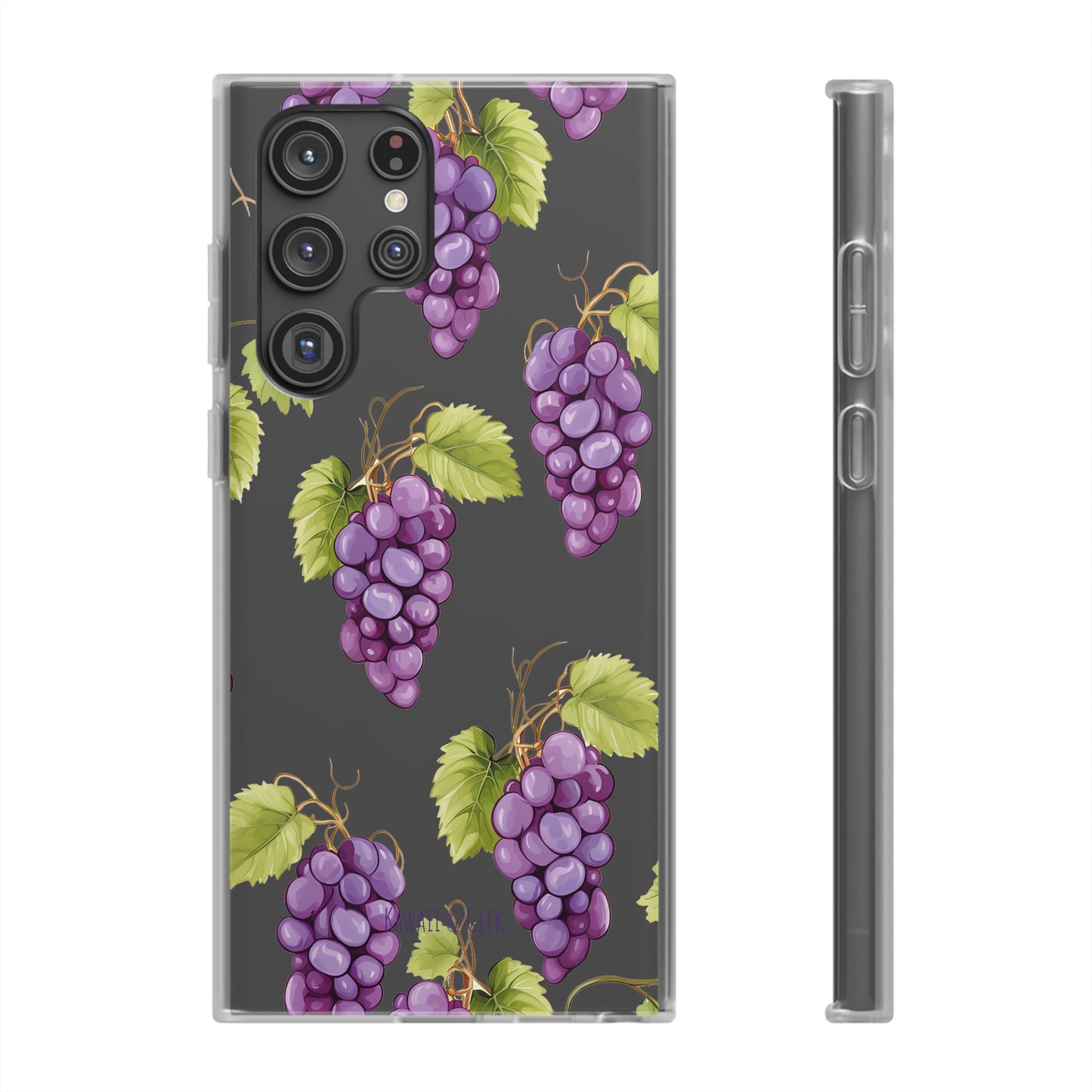 Flexi Grape Delight: Transparent Phone Case