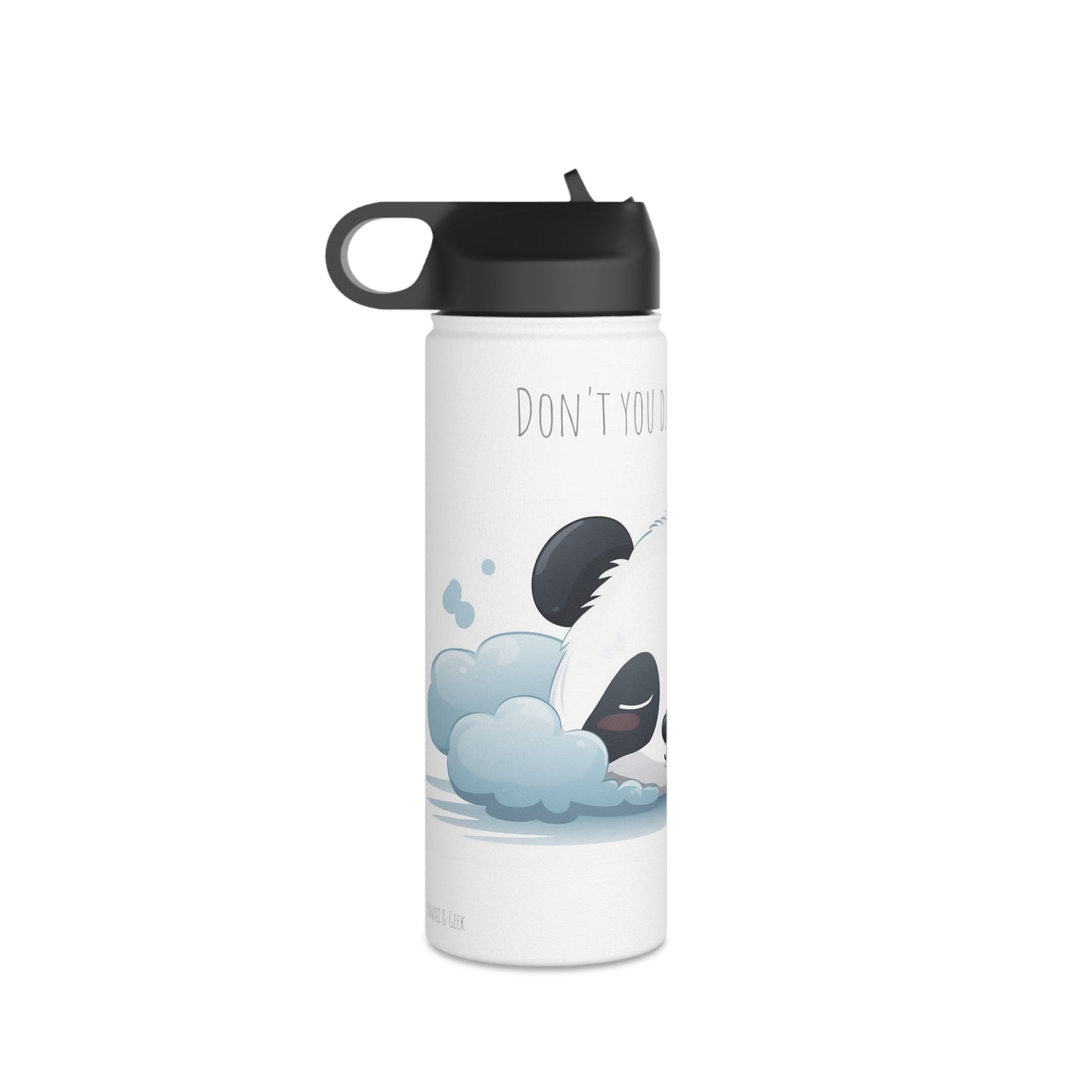 Kawaii Panda's Nap: Stainless Steel Water Bottle
