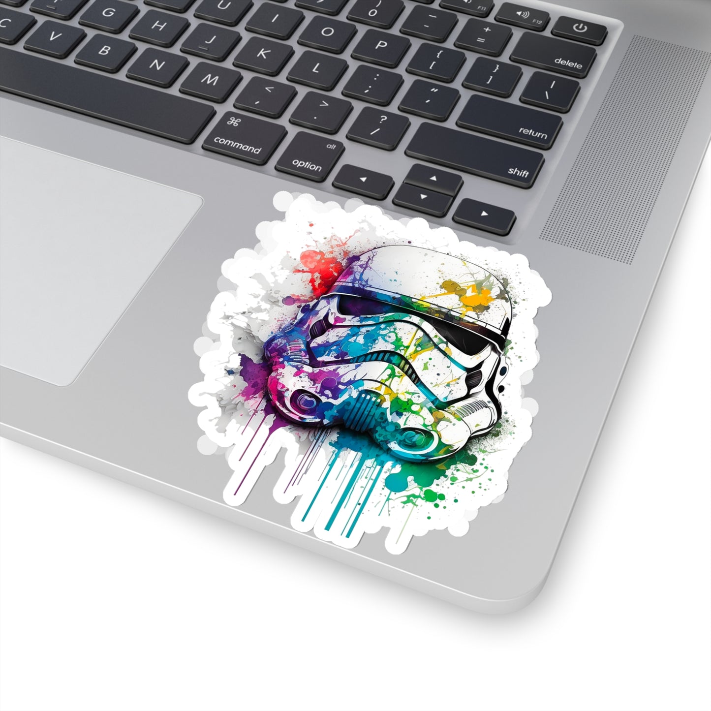 Watercolor Stormtrooper Helmet Sticker - Add Some Colorful Style to Your Tech