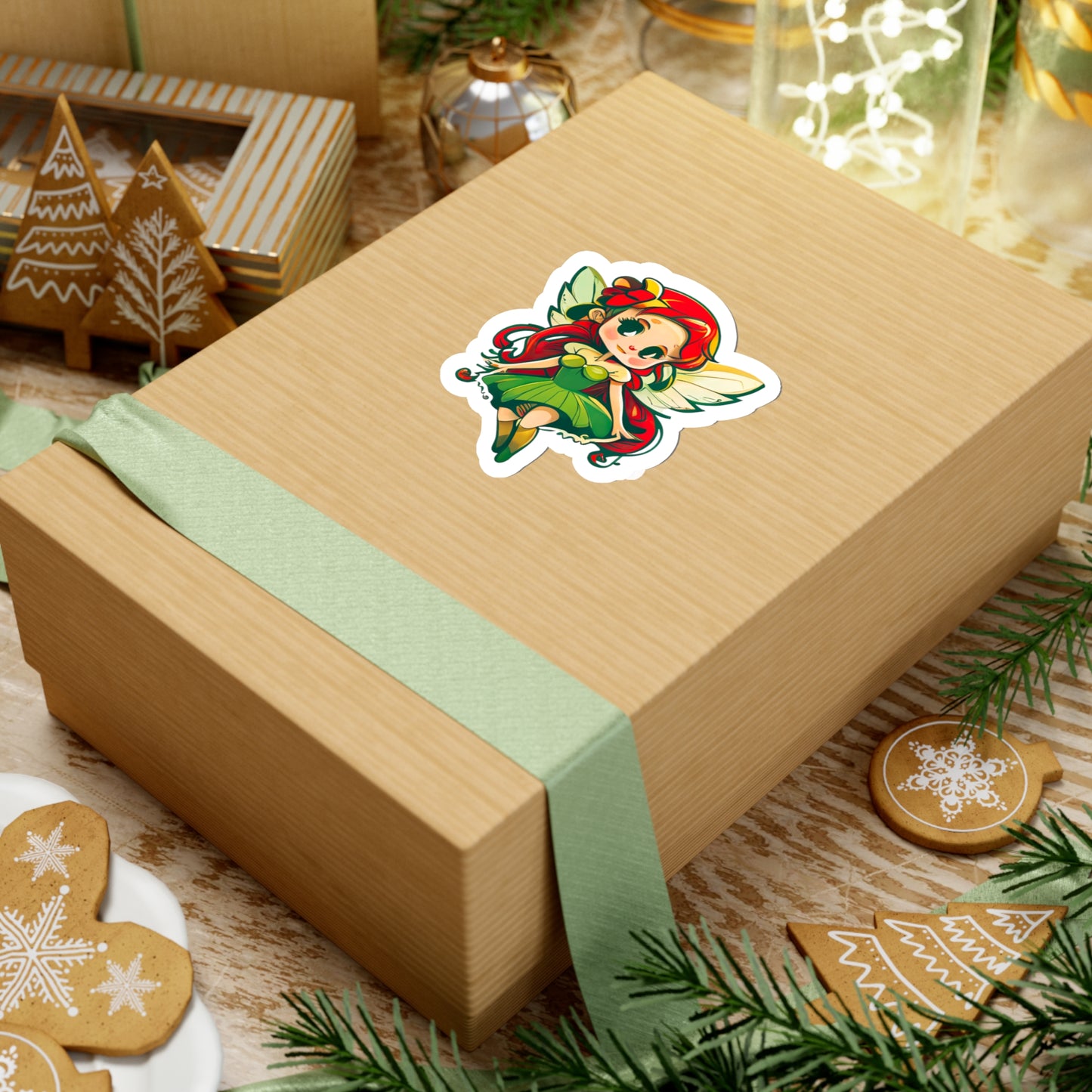 Kawaii Green Fairy Sticker - Add Some Cute and Magical Style to Your Tech