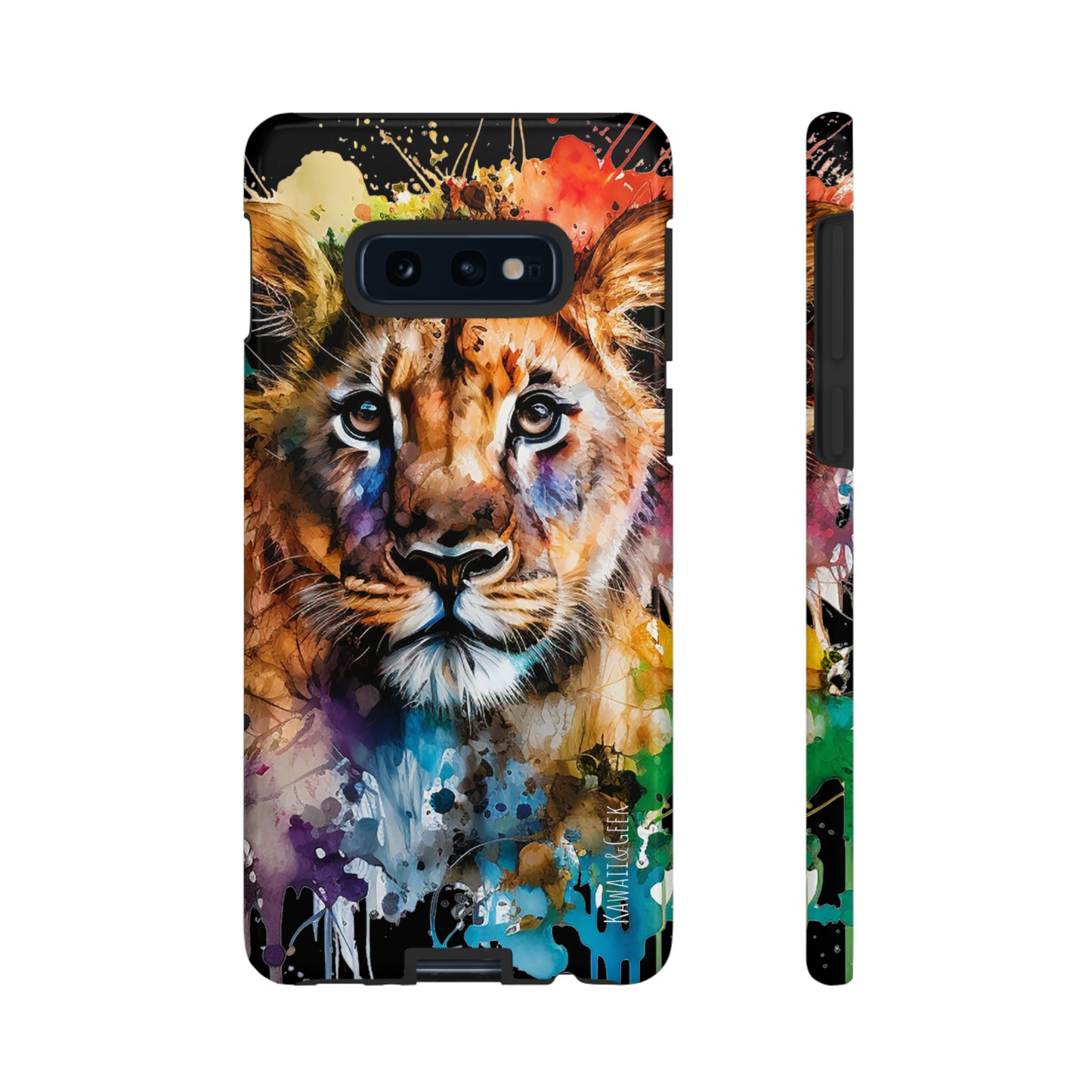 Watercolor Lion Cub Tough Phone Case - iPhone 15 compatible