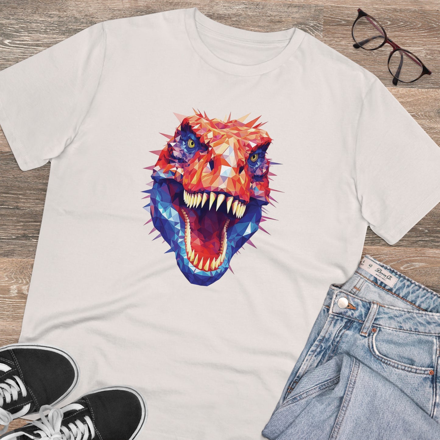 T-Rex Polygonal T-Shirt - Unleash Prehistoric Style