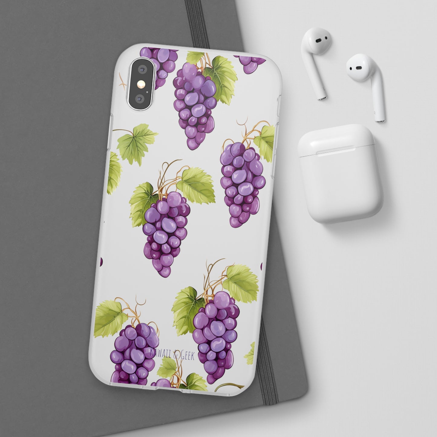 Flexi Grape Delight: Transparent Phone Case