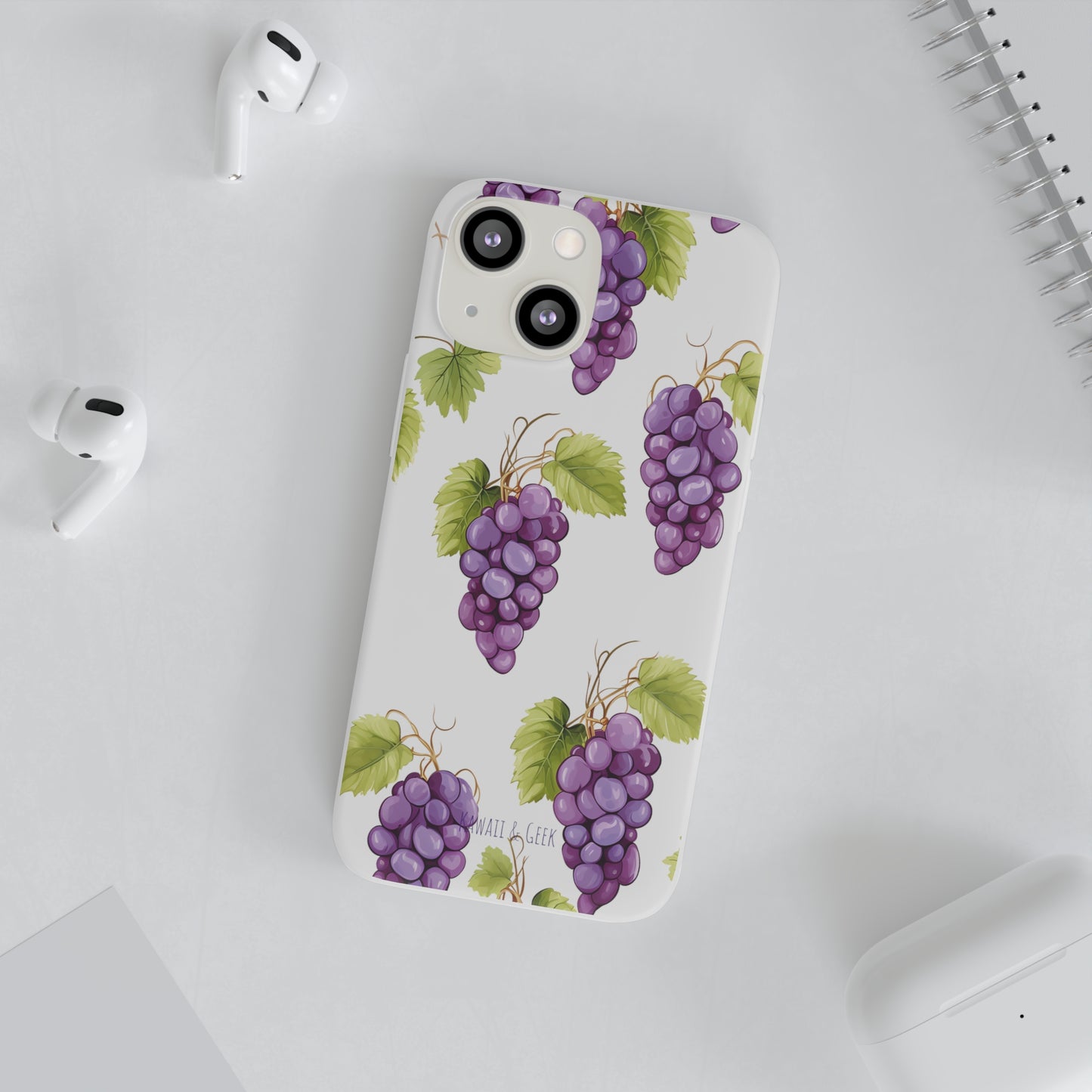 Flexi Grape Delight: Transparent Phone Case